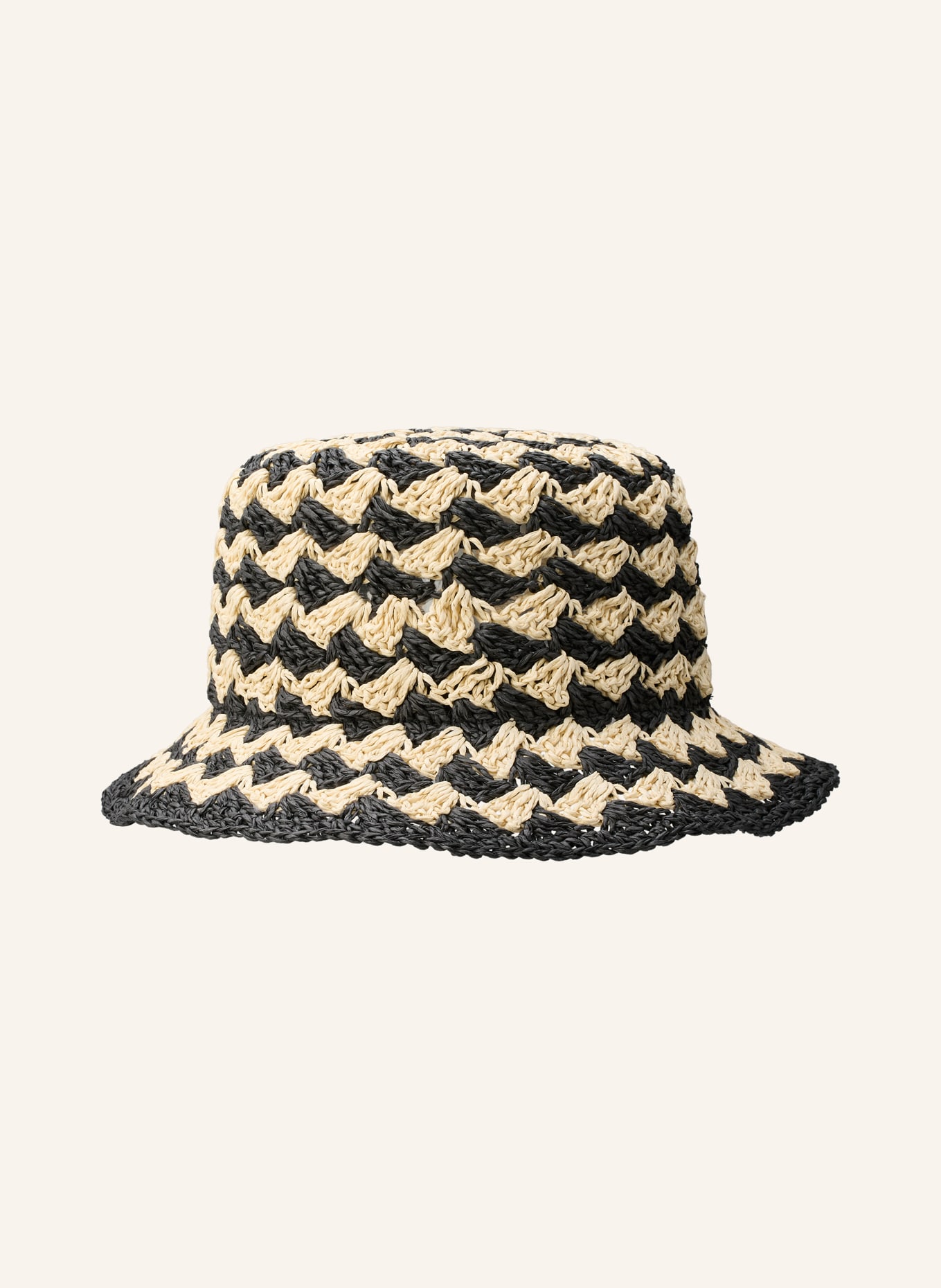 CLOSED Bucket-Hat: BEIGE / SCHWARZ