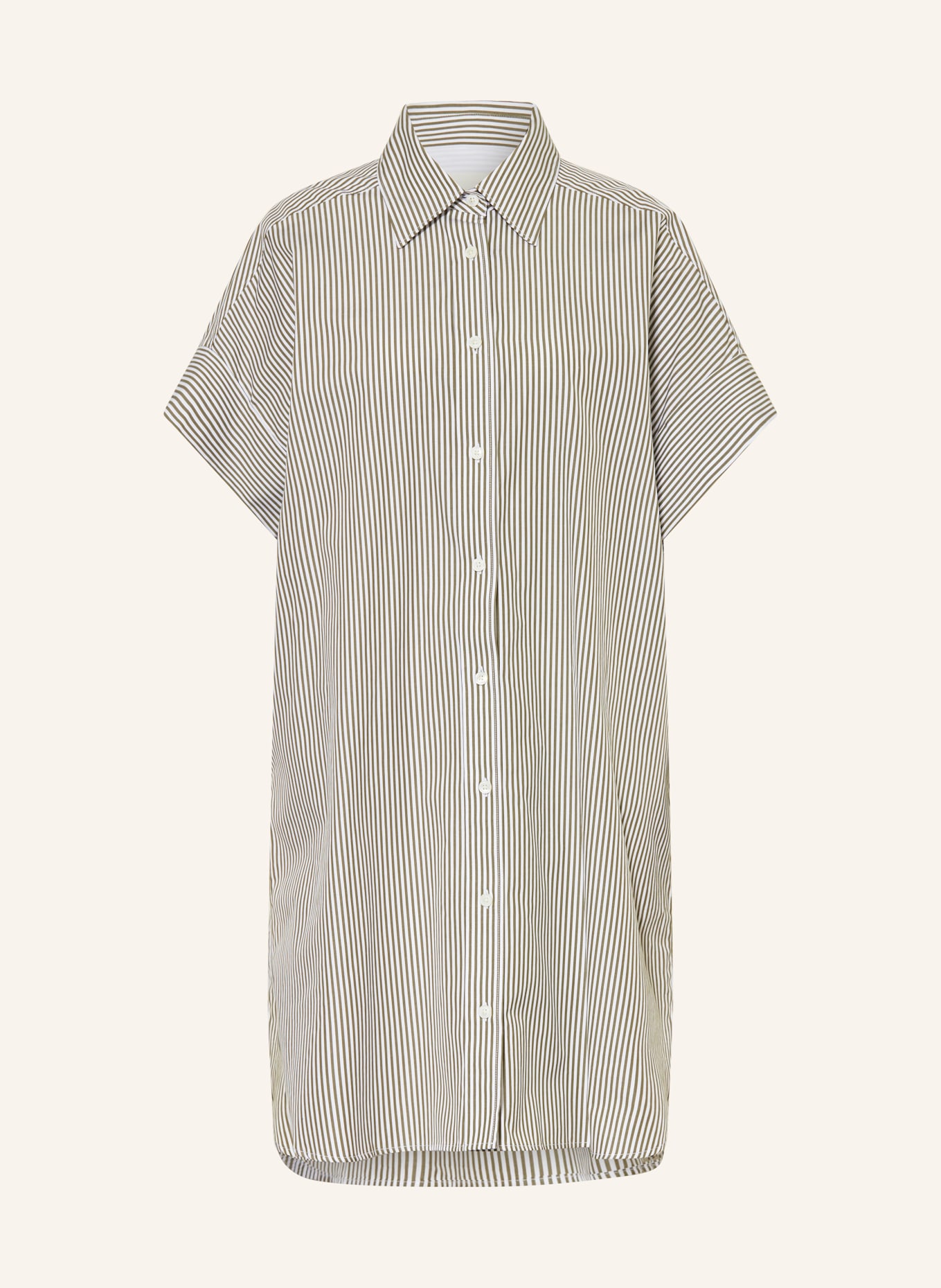 CLOSED robe chemise: KAKI / BLANC