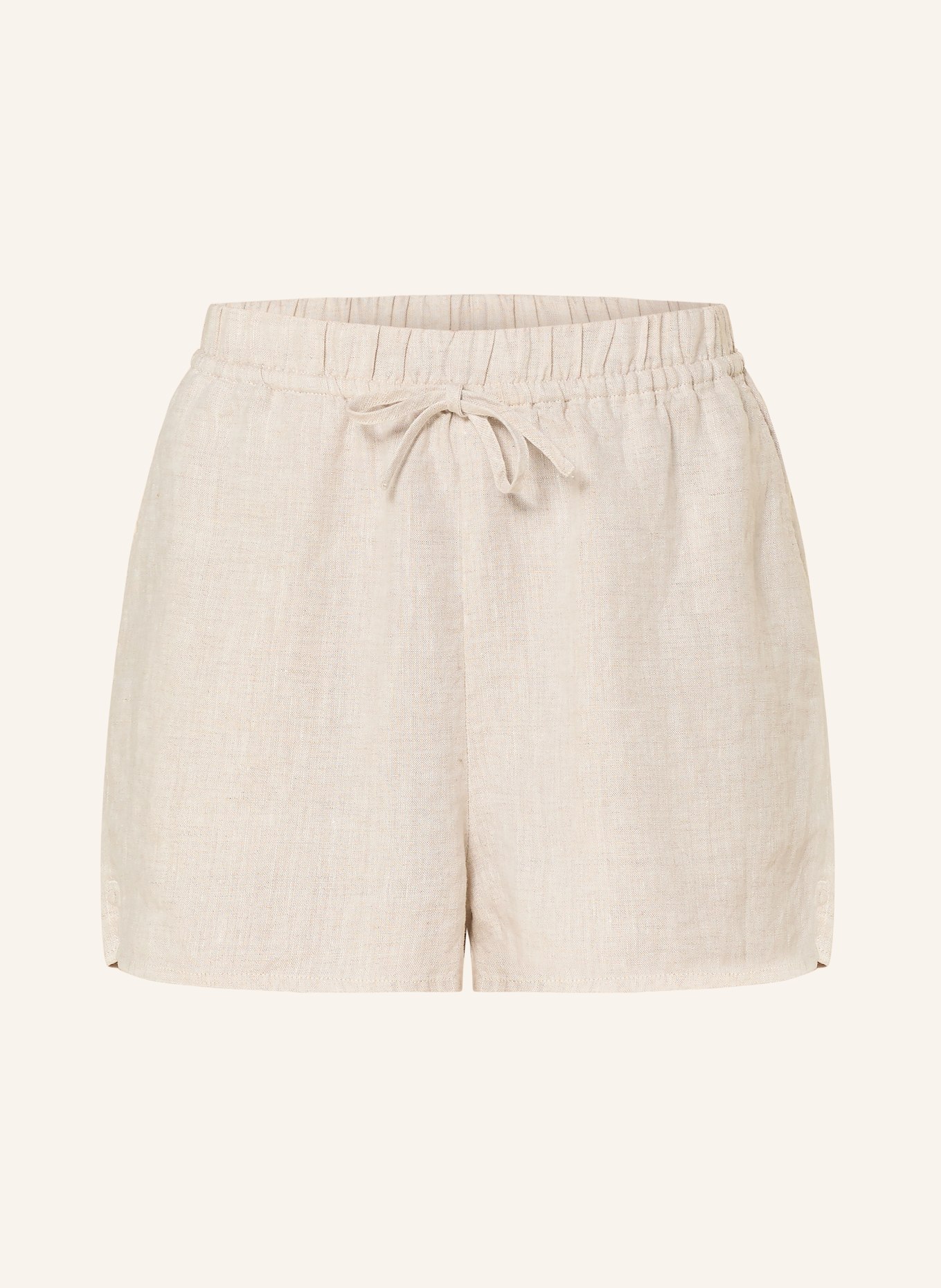 CLOSED Linnen shorts in joggingstijl: BEIGE