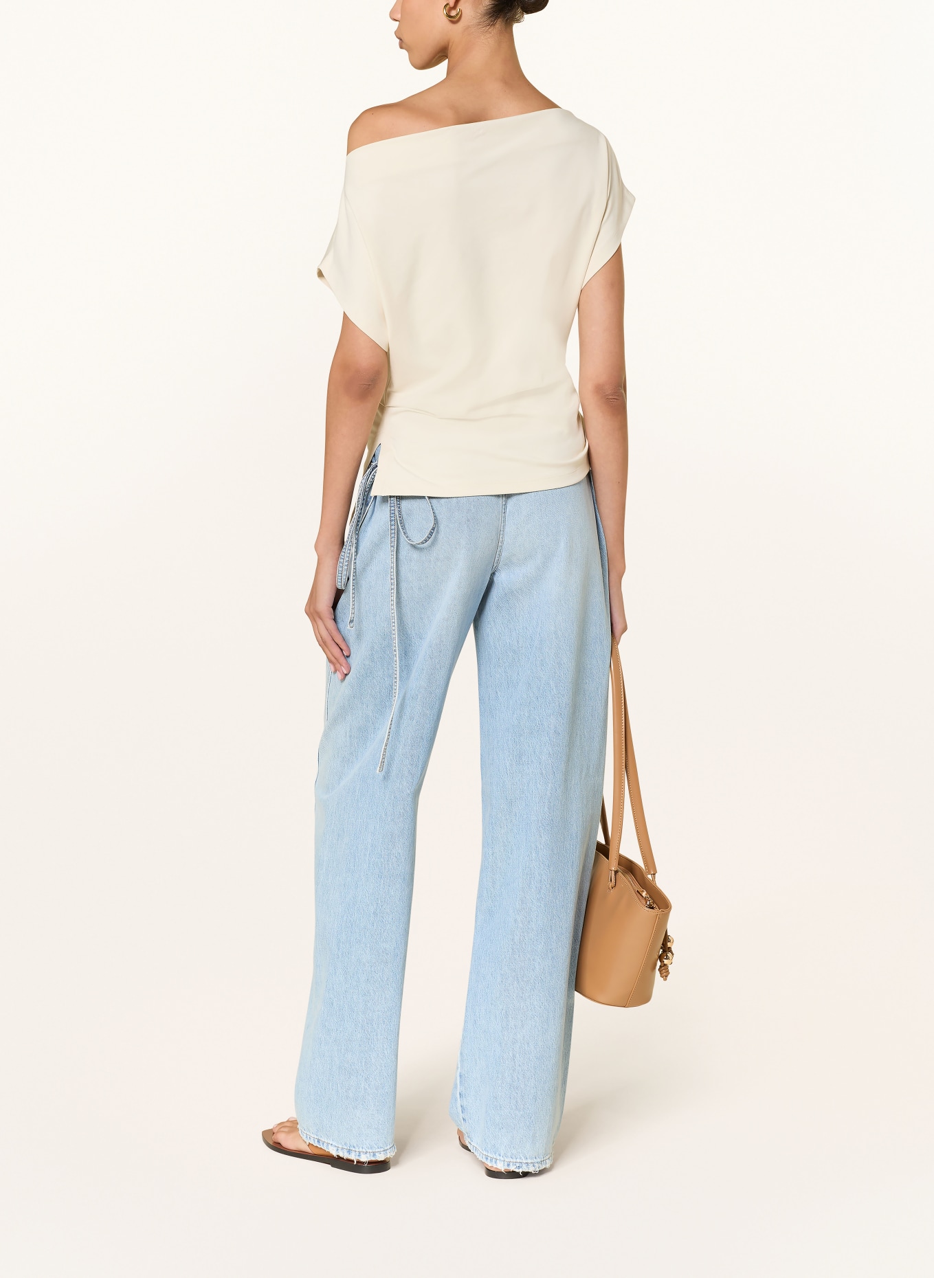 CLOSED One-Shoulder-Shirt: BEIGE