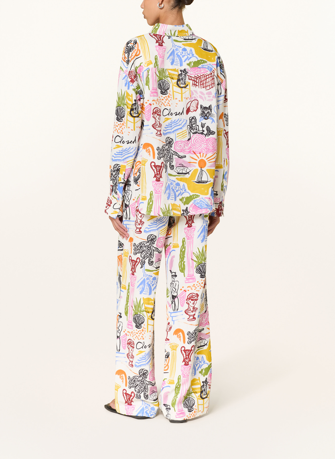 CLOSED Hemdbluse: ROSA / DUNKELGELB / BLAU