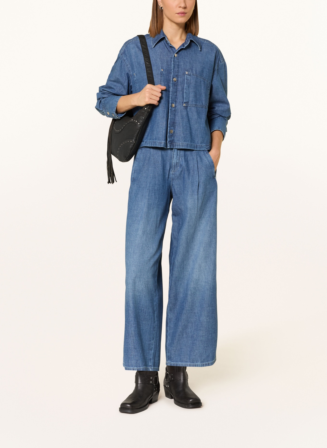 PNTS Jeansbluse THE SUIT UP: BLAU