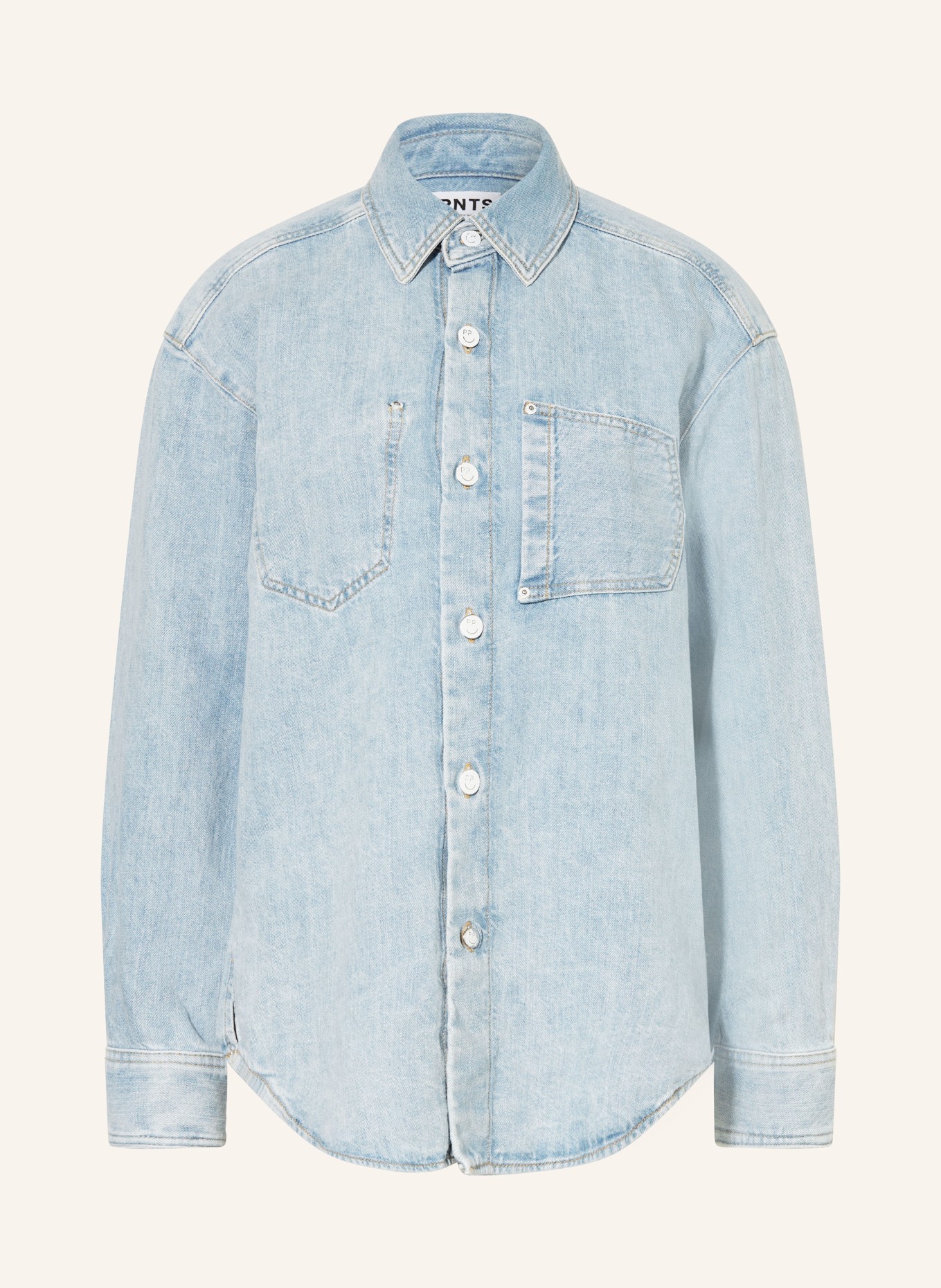 PNTS Jeansbluse THE SUIT UP: HELLBLAU