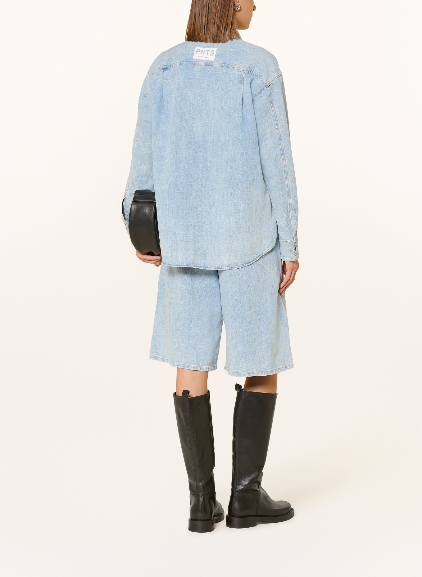 PNTS Jeansbluse THE SUIT UP: HELLBLAU