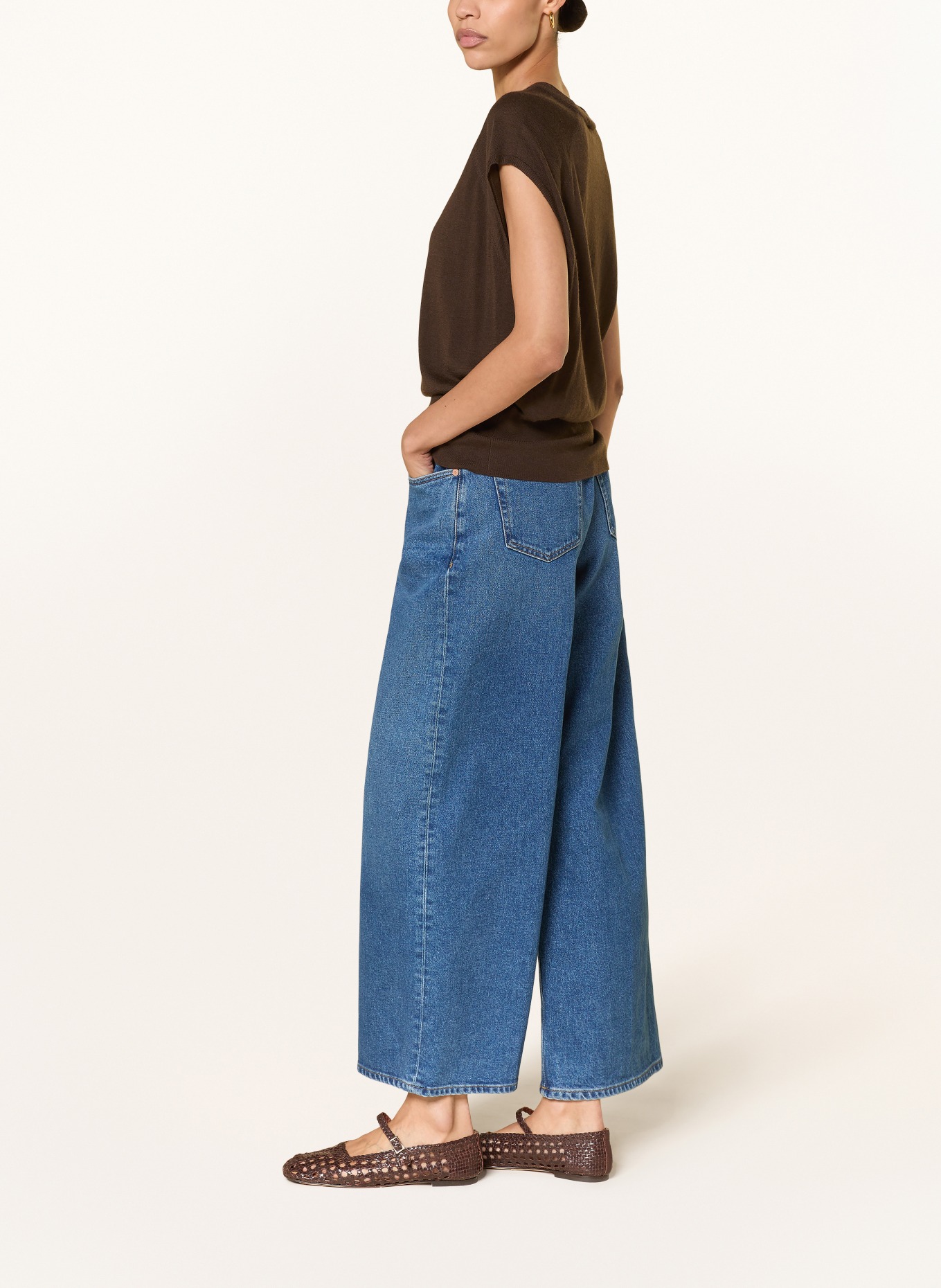 CLOSED Wide Leg Jeans JAYLA: MBL MID BLUE