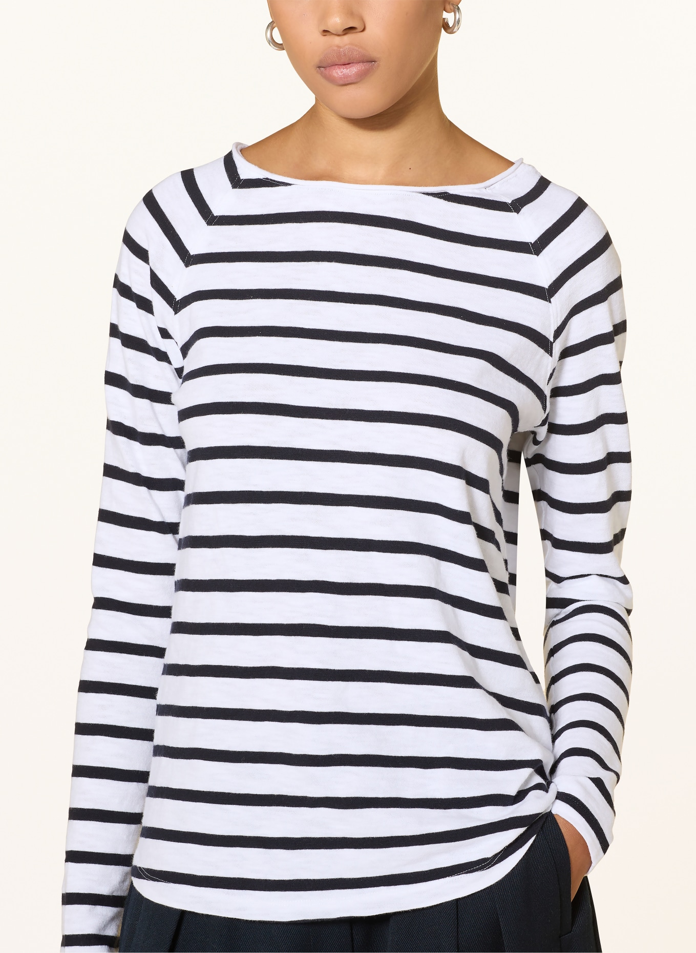 darling harbour Longsleeve: WHITE / NAVY