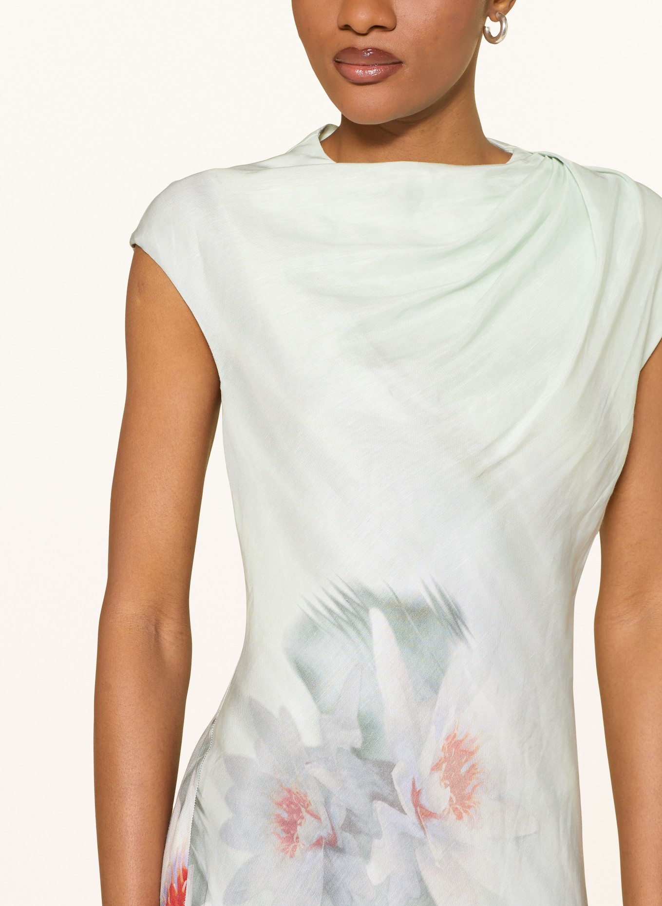 TED BAKER Sukienka z lnu SHAYYLA: MIĘTOWY / CZERWONY / ZIELONY