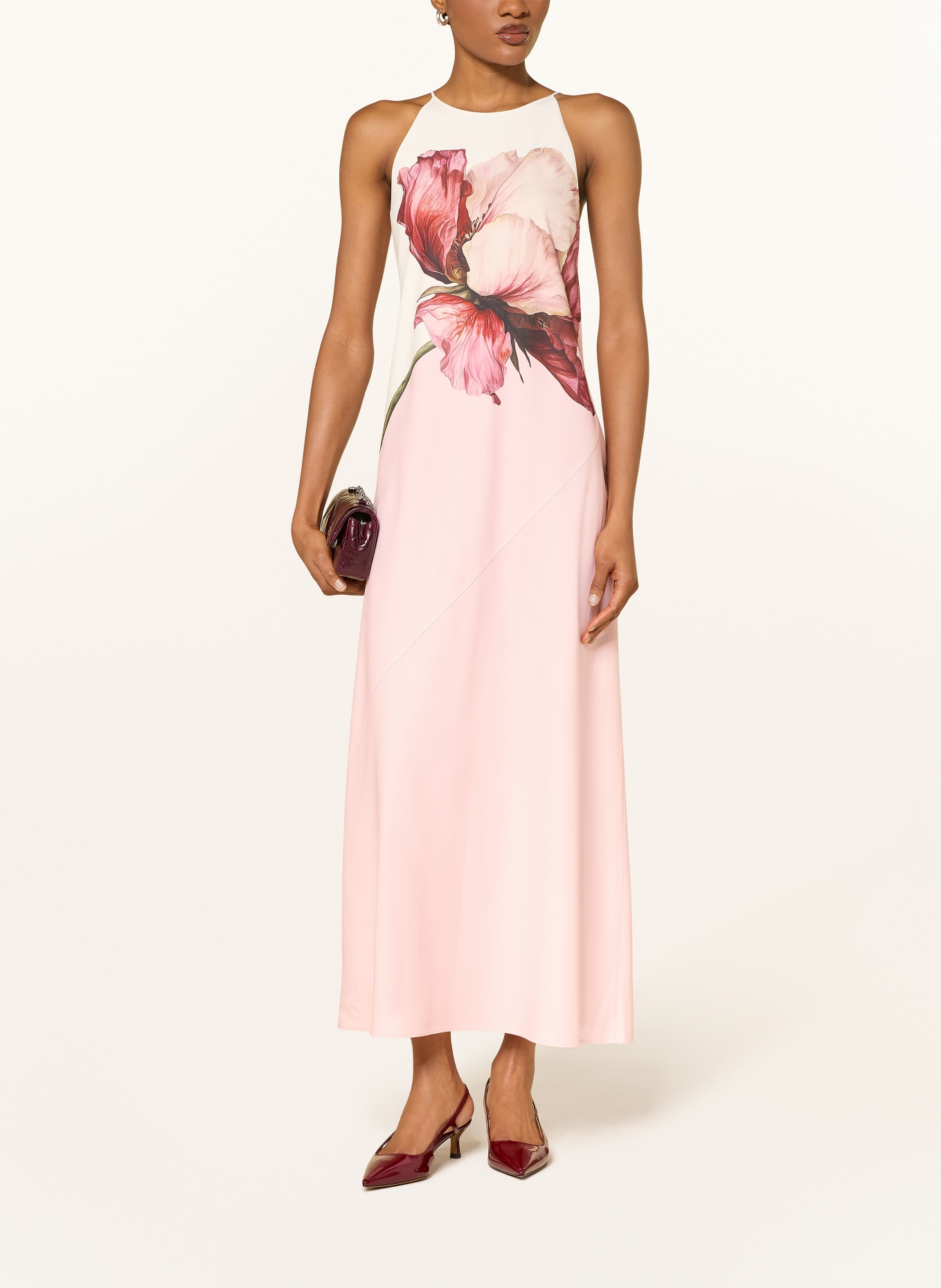 TED BAKER Sukienka LOWELA: RÓŻOWY / MOCNORÓŻOWY / CIEMNOCZERWONY