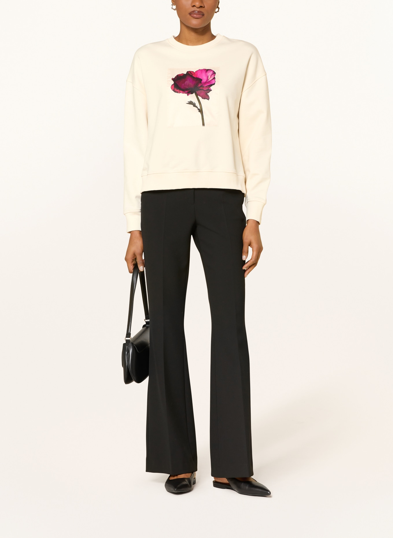TED BAKER Sweatshirt TONNIE: CREME / PINK / DUNKELGRÜN