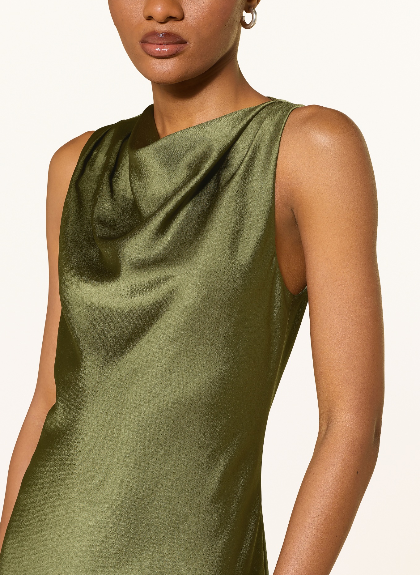 TED BAKER Satijnen jurk LIIMAA: DONKERGROEN