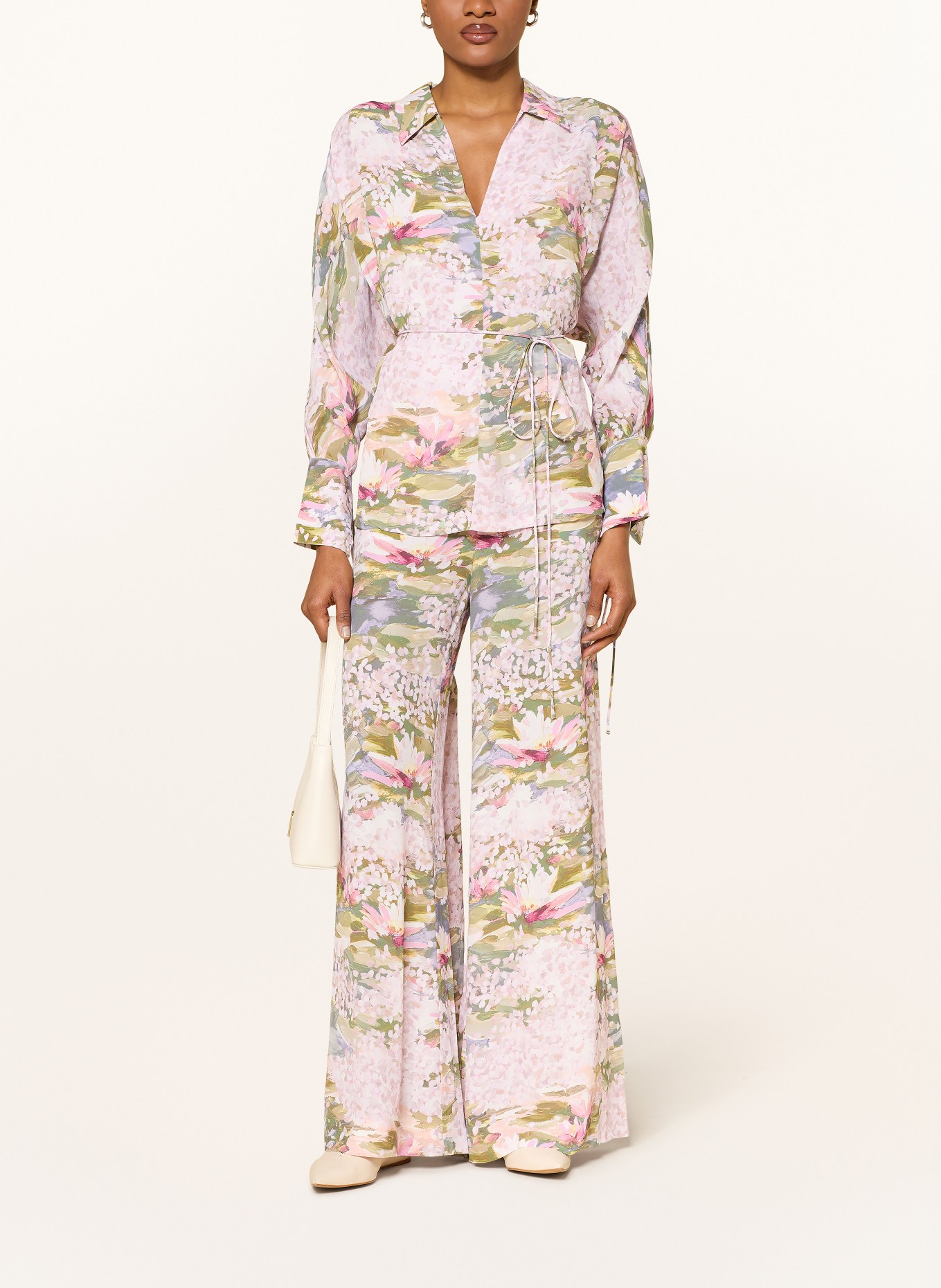 TED BAKER Marlenehose SPIREE: ROSÉ / OLIV / GRÜN