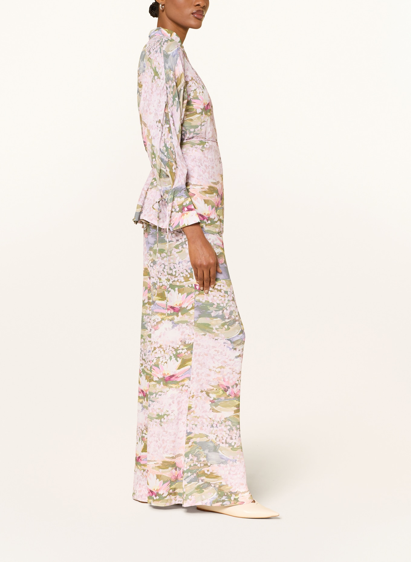 TED BAKER Marlenehose SPIREE: ROSÉ / OLIV / GRÜN