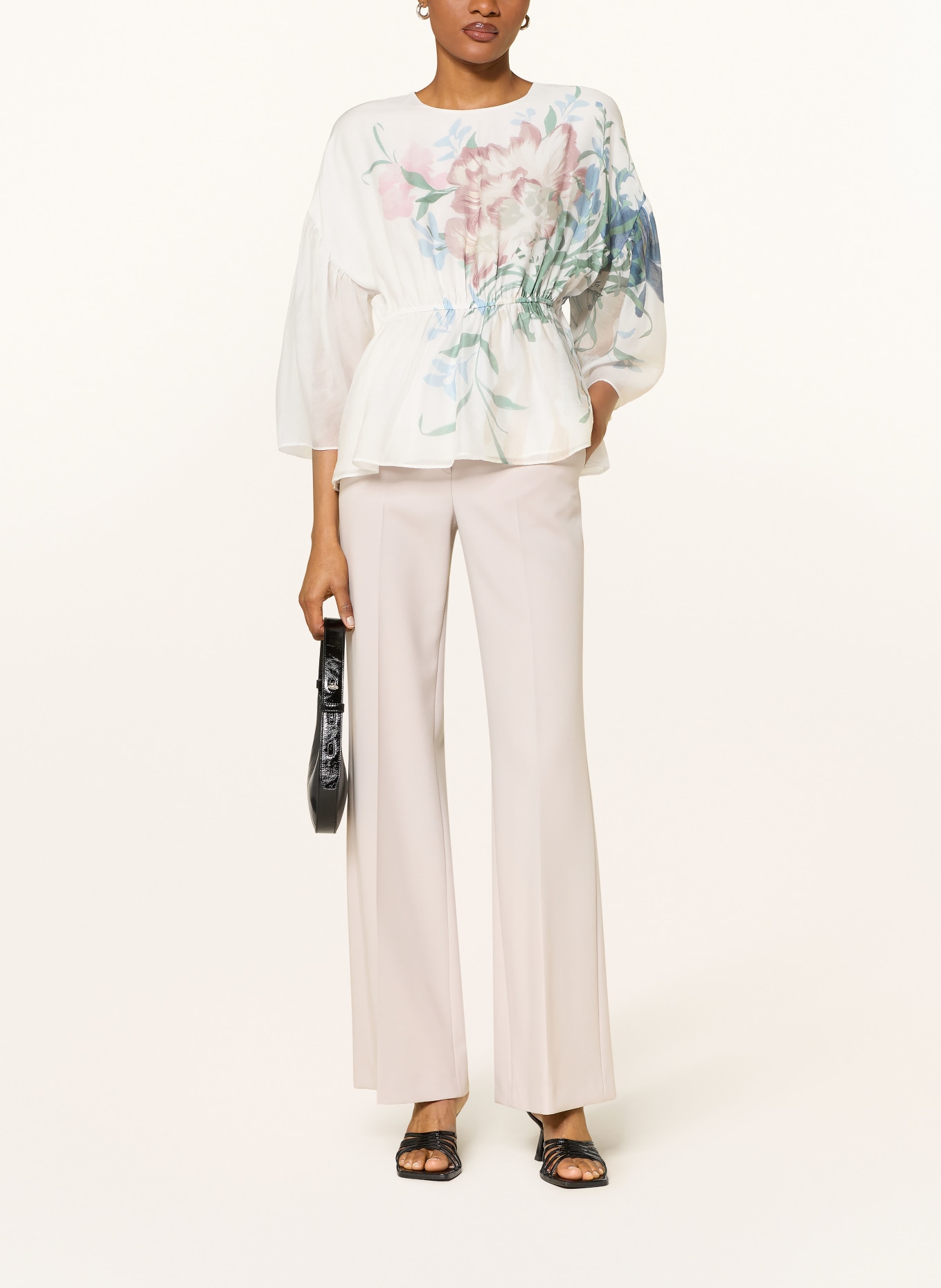 TED BAKER Bluzka AHLANZA z rękawami 3/4: BIAŁY / BLADORÓŻOWY / ZIELONY