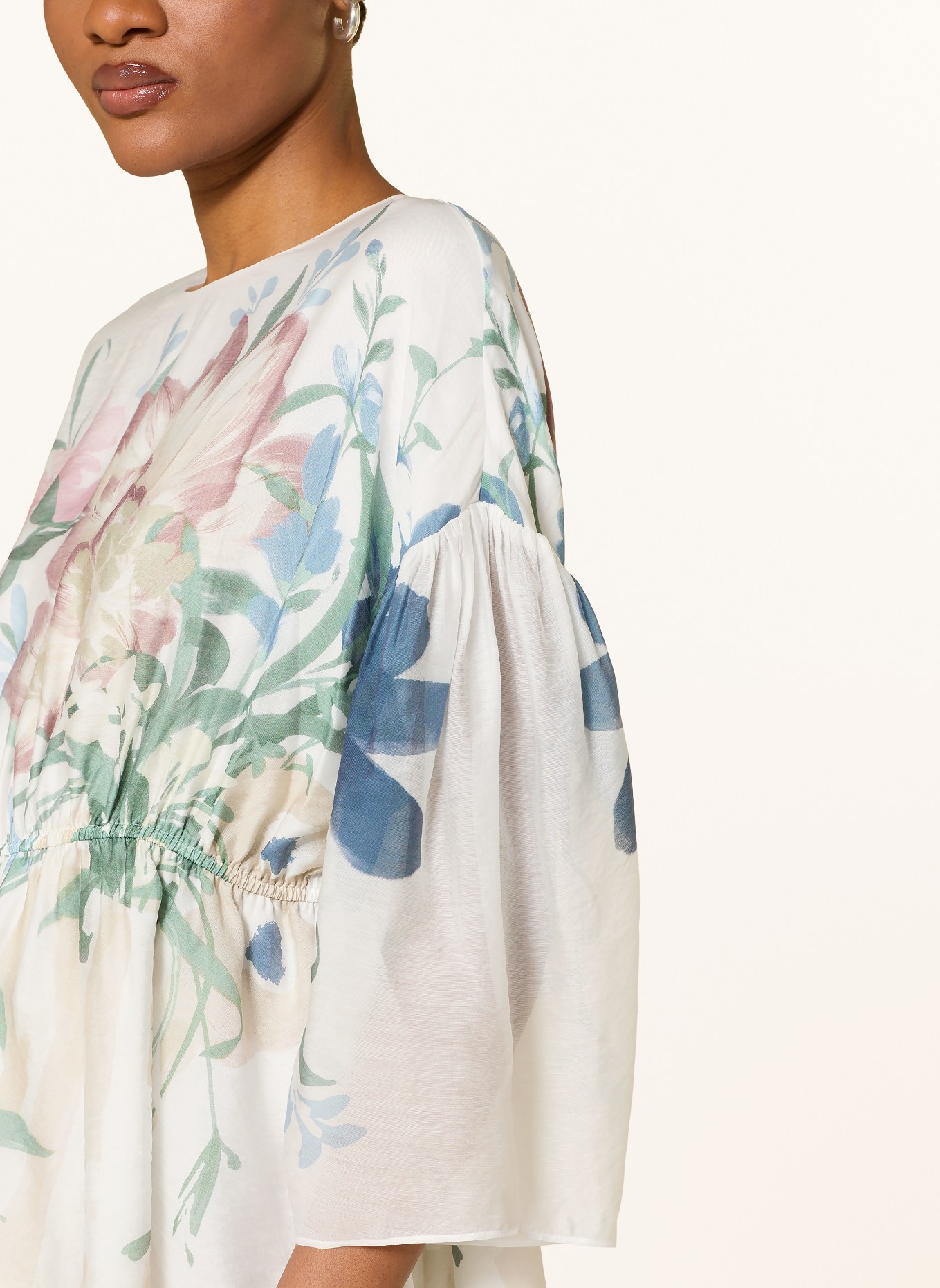 TED BAKER Bluzka AHLANZA z rękawami 3/4: BIAŁY / BLADORÓŻOWY / ZIELONY