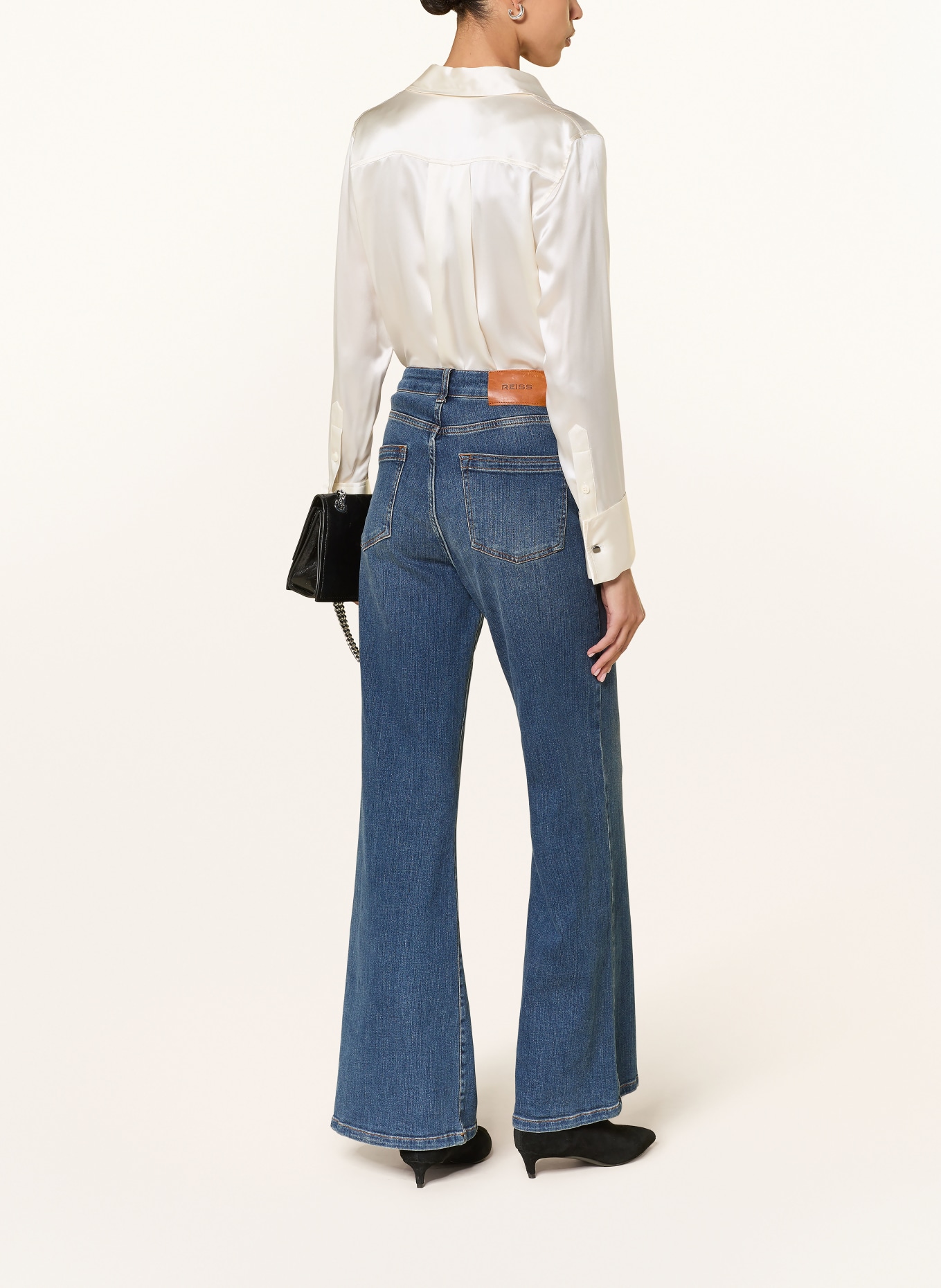 REISS Hemdbluse AMEIRA aus Seide: ECRU