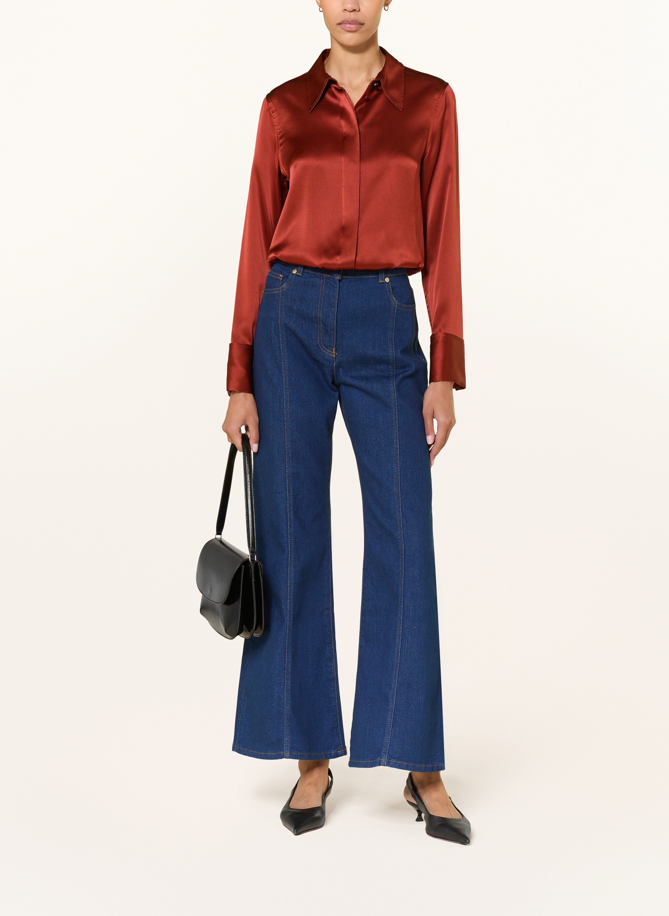 REISS Hemdbluse AMEIRA aus Seide: ROT