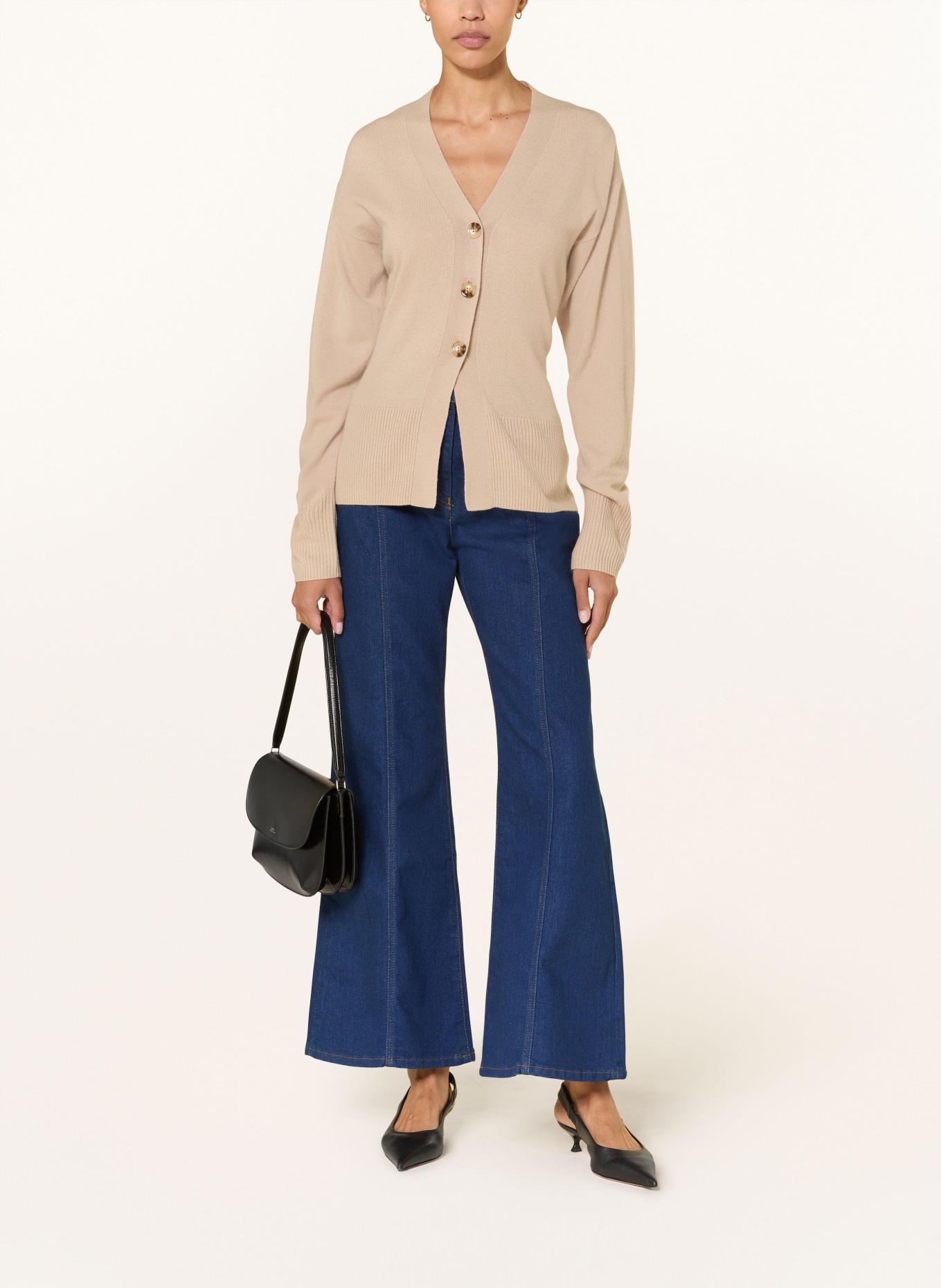 REISS Strickjacke TYLA: CAMEL