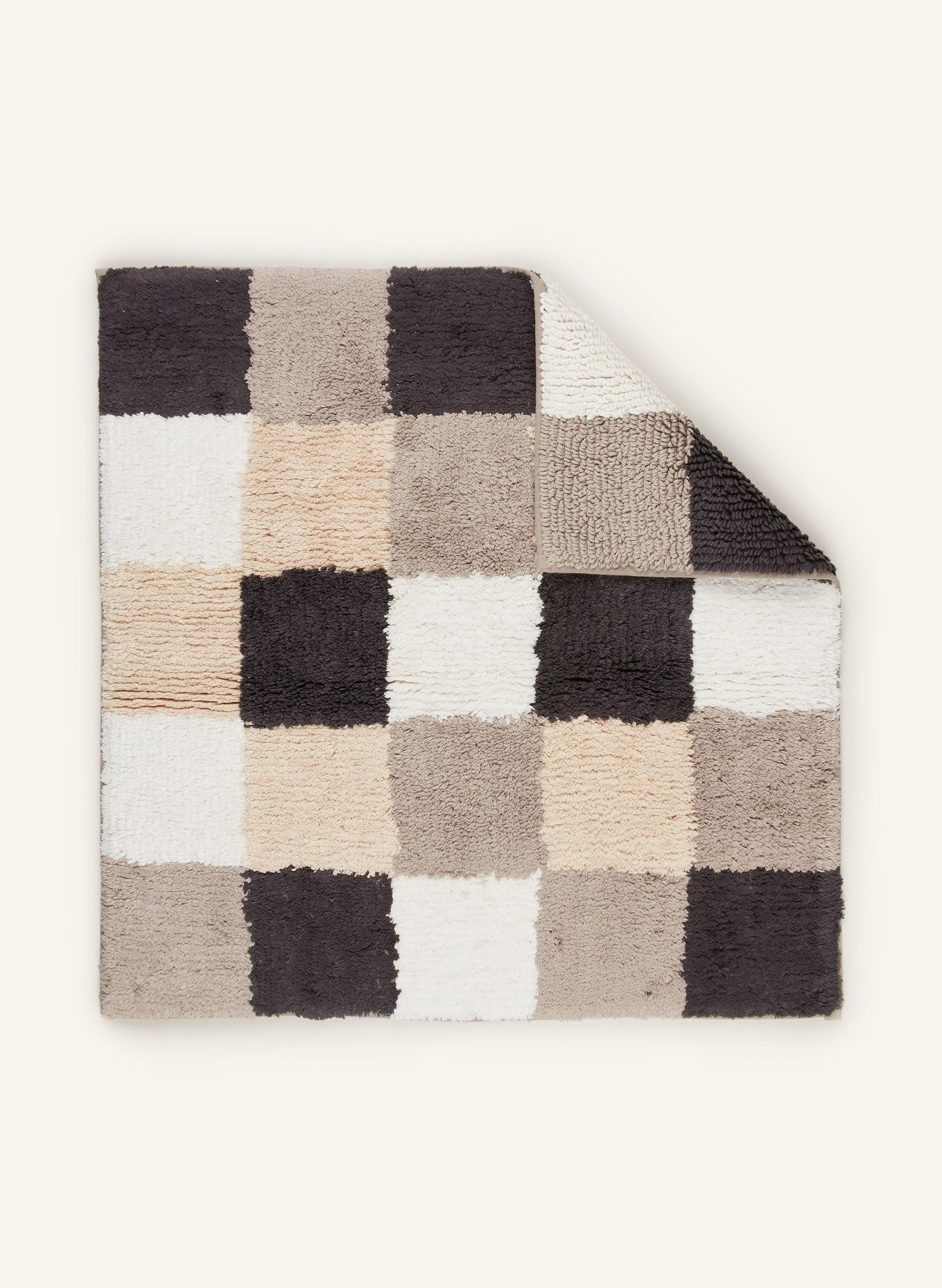 Cawö Badematte: SCHWARZ / HELLBRAUN / WEISS