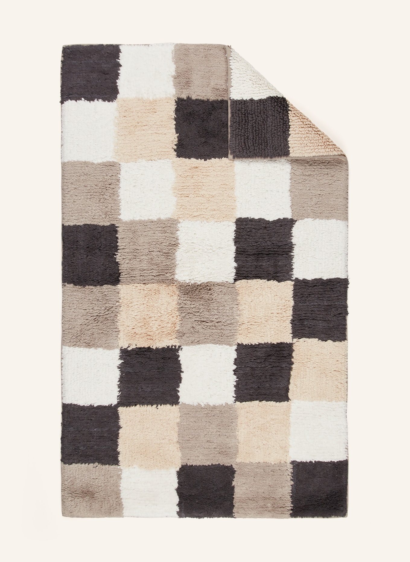 Cawö Badematte: SCHWARZ / HELLBRAUN / WEISS