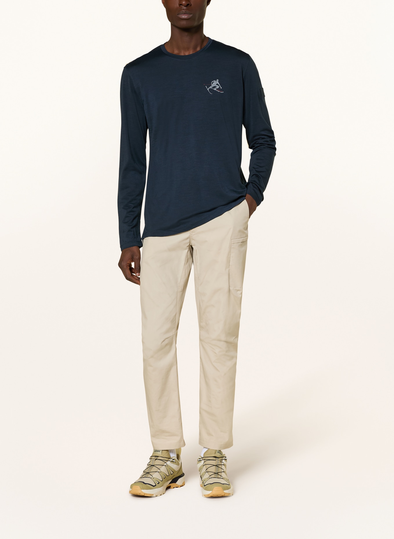 super.natural Longsleeve TONI mit Merinowolle: DUNKELBLAU