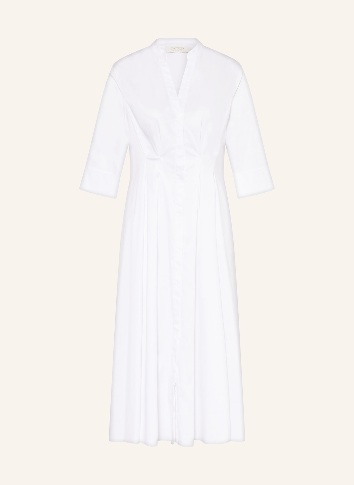CATNOIR Košilové šaty s 3/4 rukávem: BÍLÁ