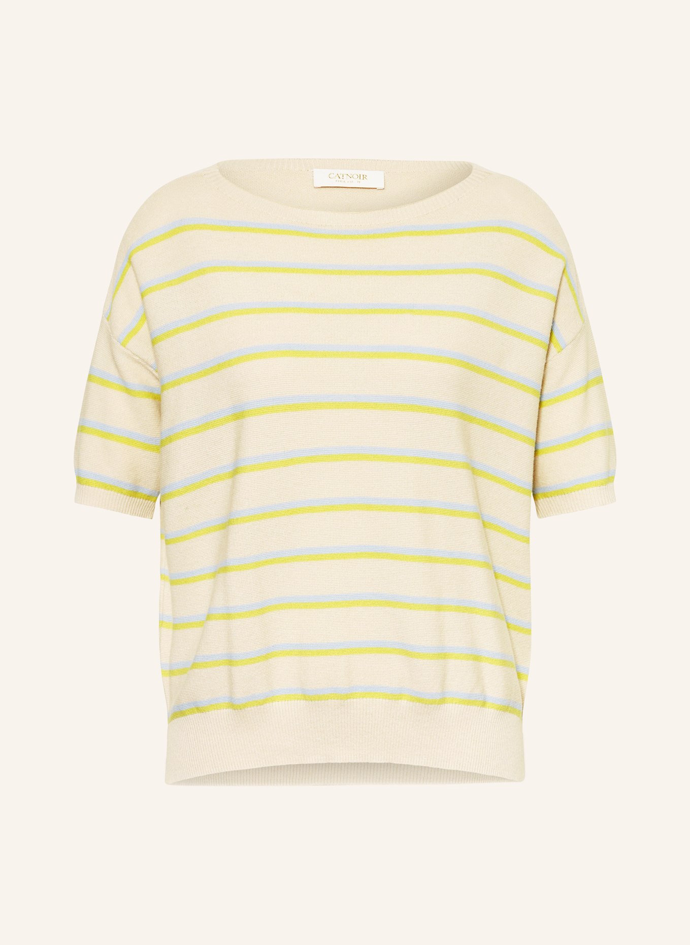 CATNOIR knit shirt: BEIGE / LIGHT YELLOW / LIGHT BLUE