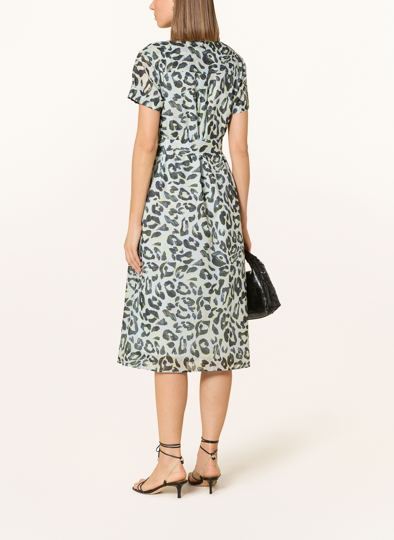 CATNOIR shirt dress: BLUE GRAY / DARK GRAY / LIGHT GREEN