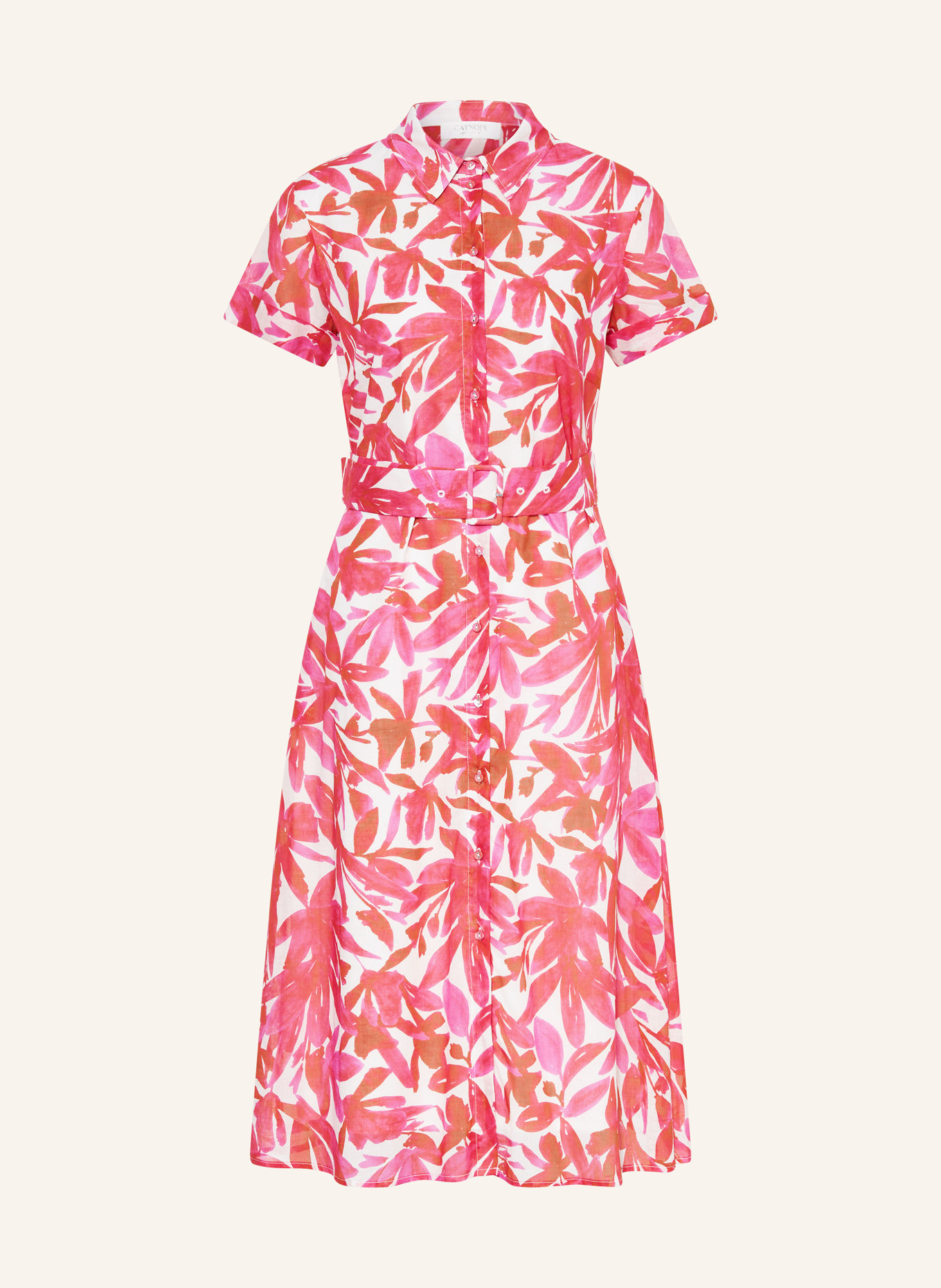 CATNOIR robe chemise: ROUGE / ROSE FUCHSIA / BLANC