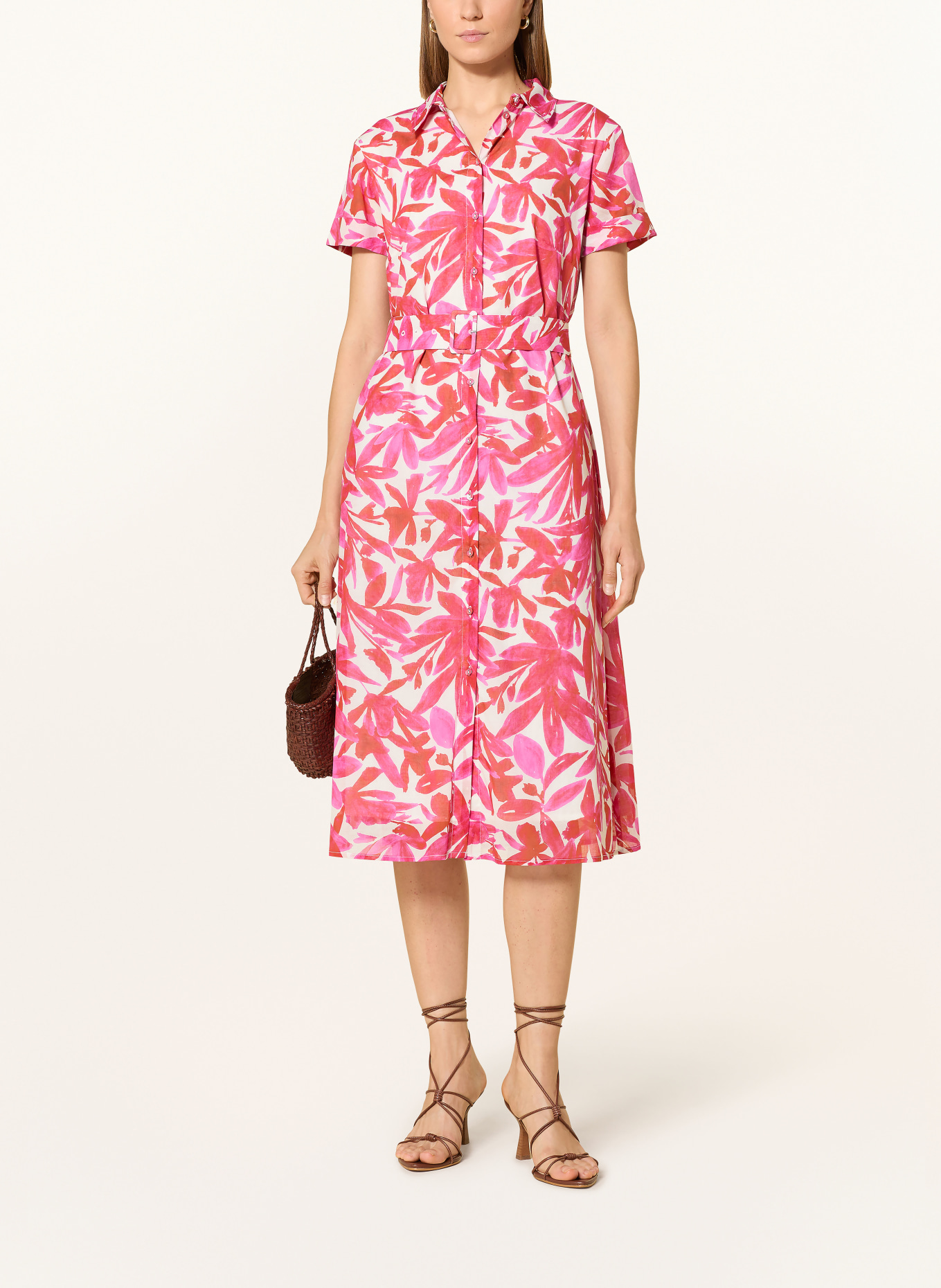 CATNOIR robe chemise: ROUGE / ROSE FUCHSIA / BLANC