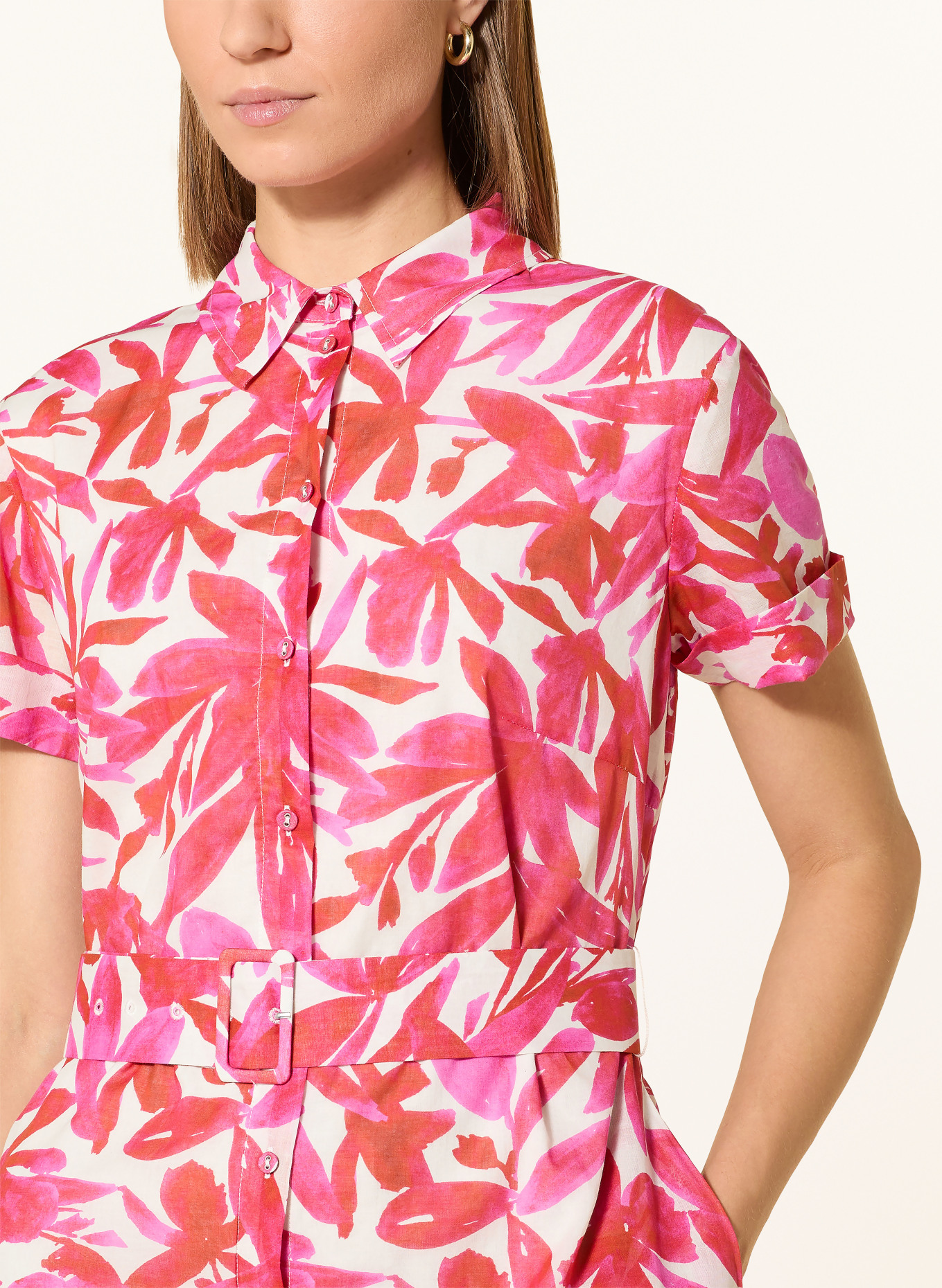 CATNOIR robe chemise: ROUGE / ROSE FUCHSIA / BLANC