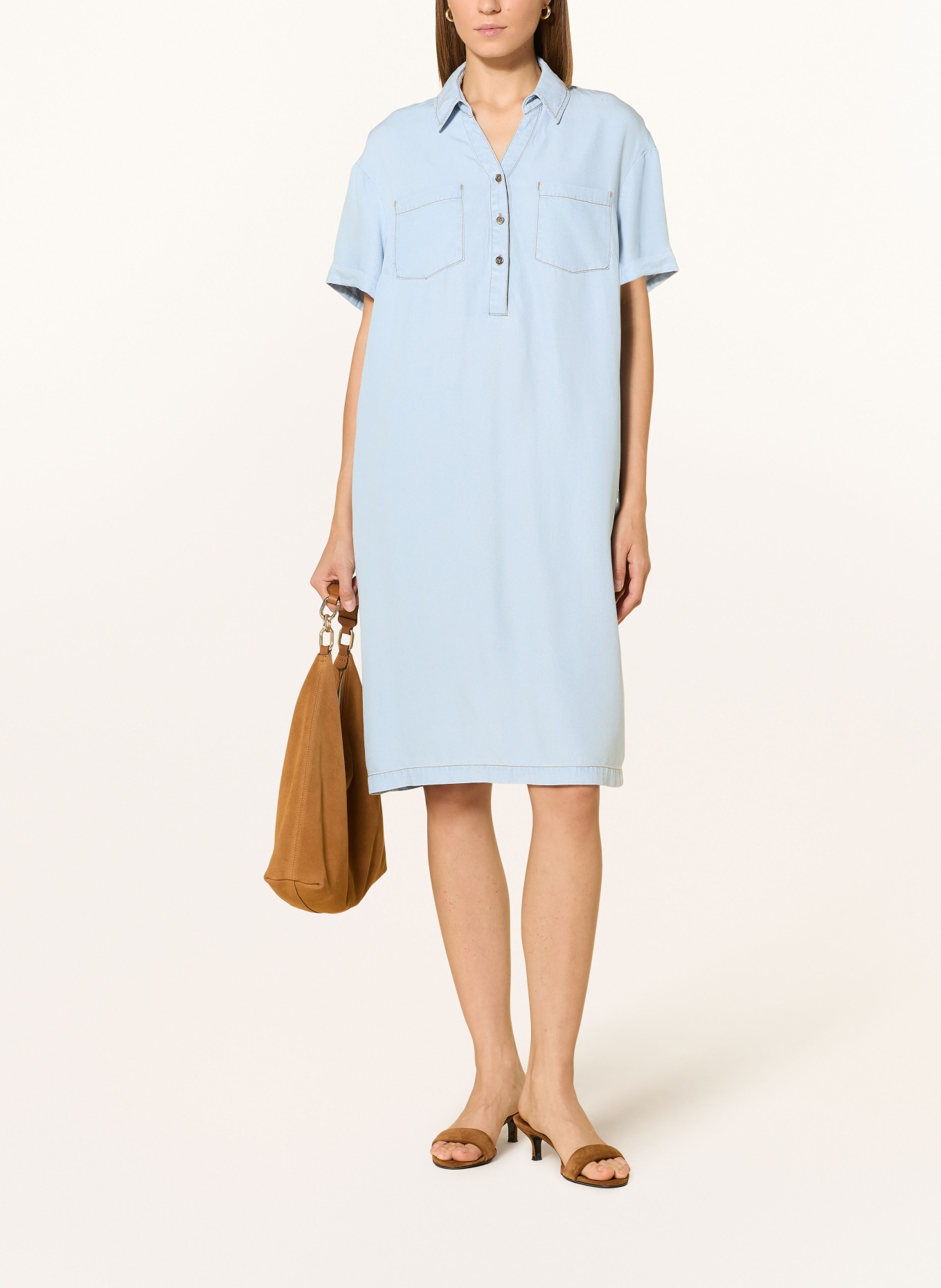 CATNOIR Denim-look dress: LIGHT BLUE