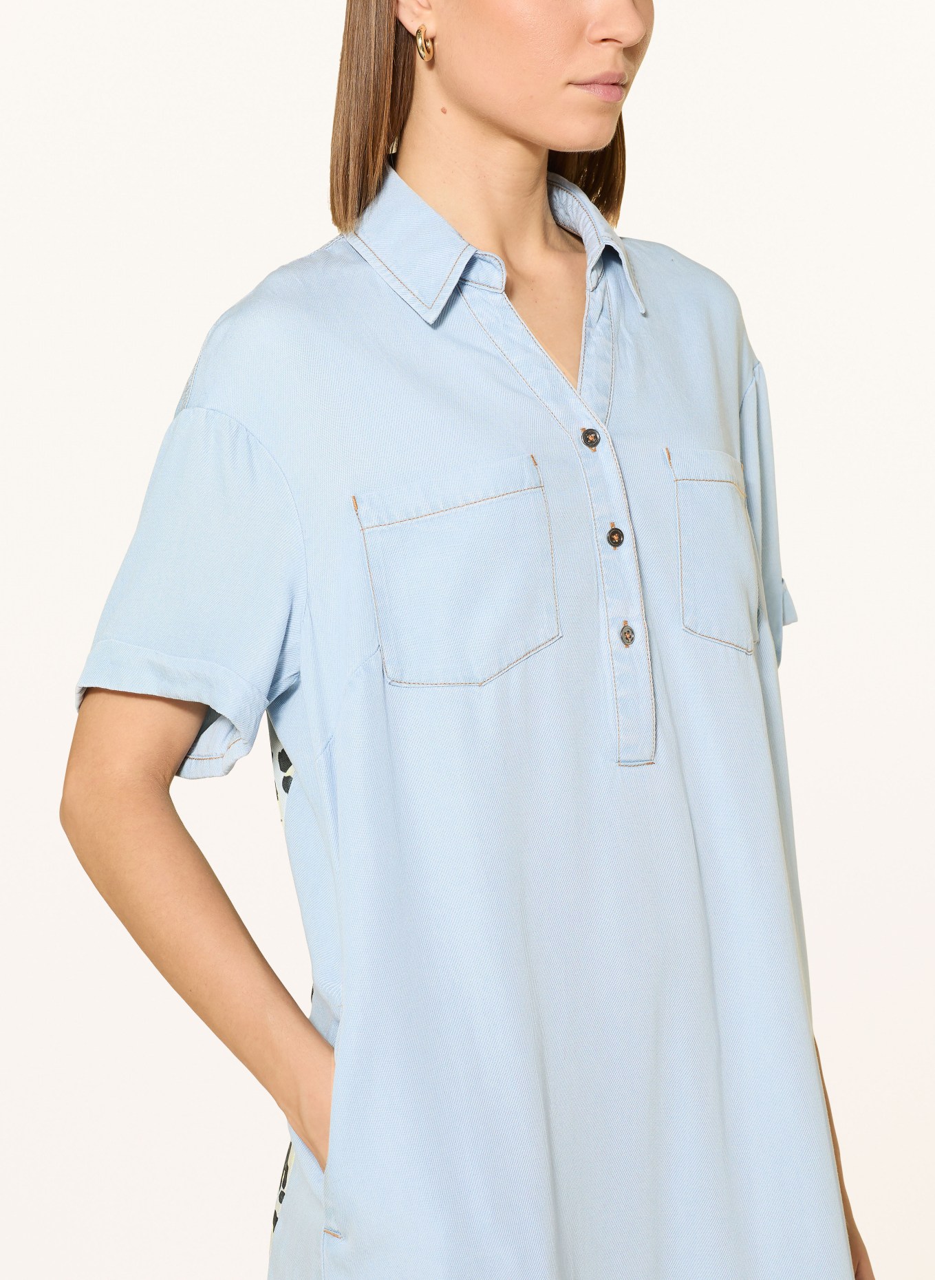 CATNOIR Denim-look dress: LIGHT BLUE