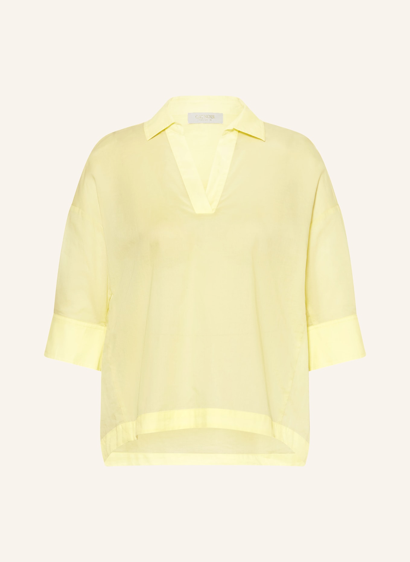CATNOIR Blouse shirt with 3/4 sleeves: LIGHT YELLOW