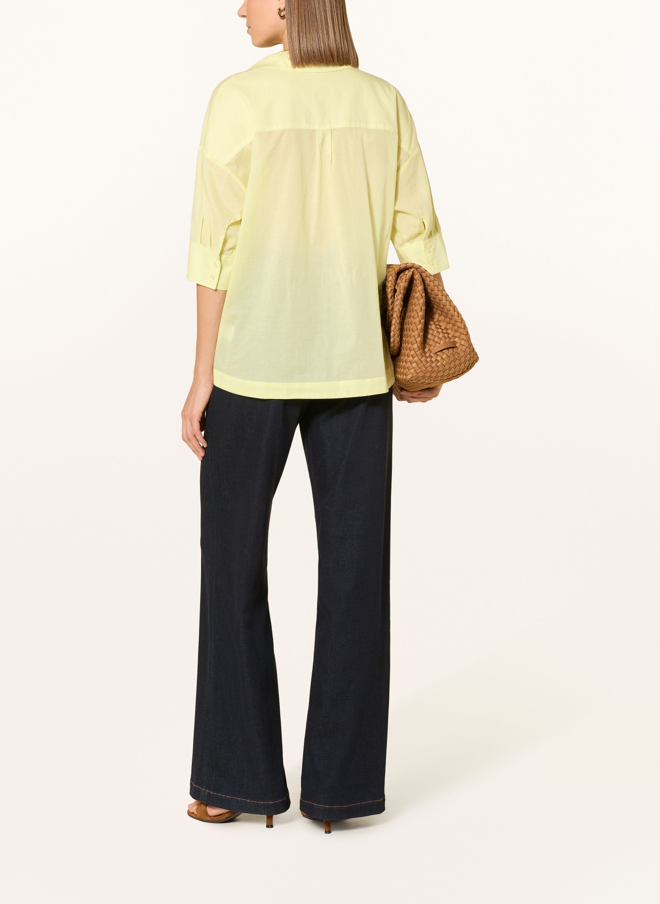 CATNOIR Blouse shirt with 3/4 sleeves: LIGHT YELLOW