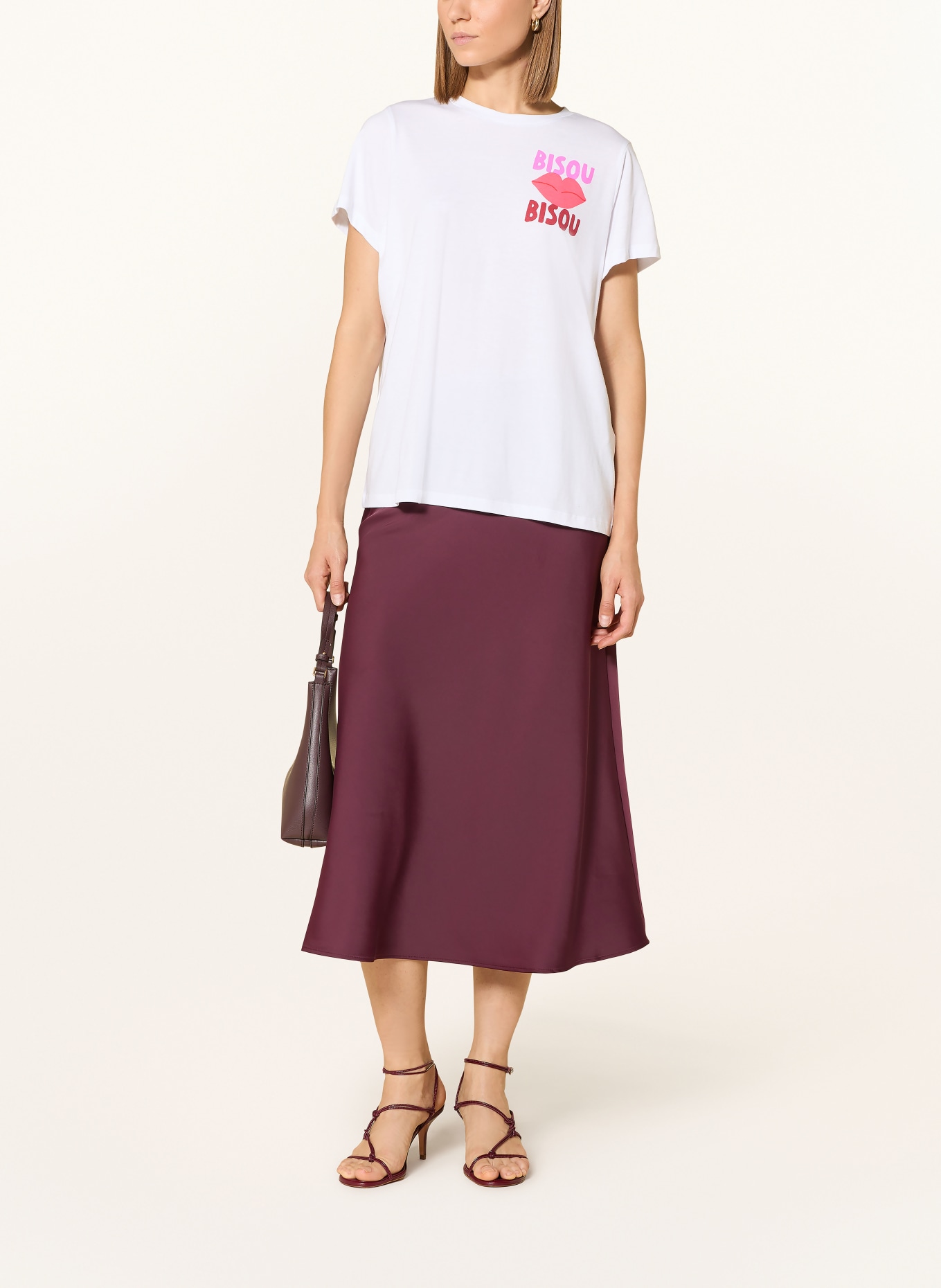 CATNOIR T-Shirt: WEISS / PINK / ROT