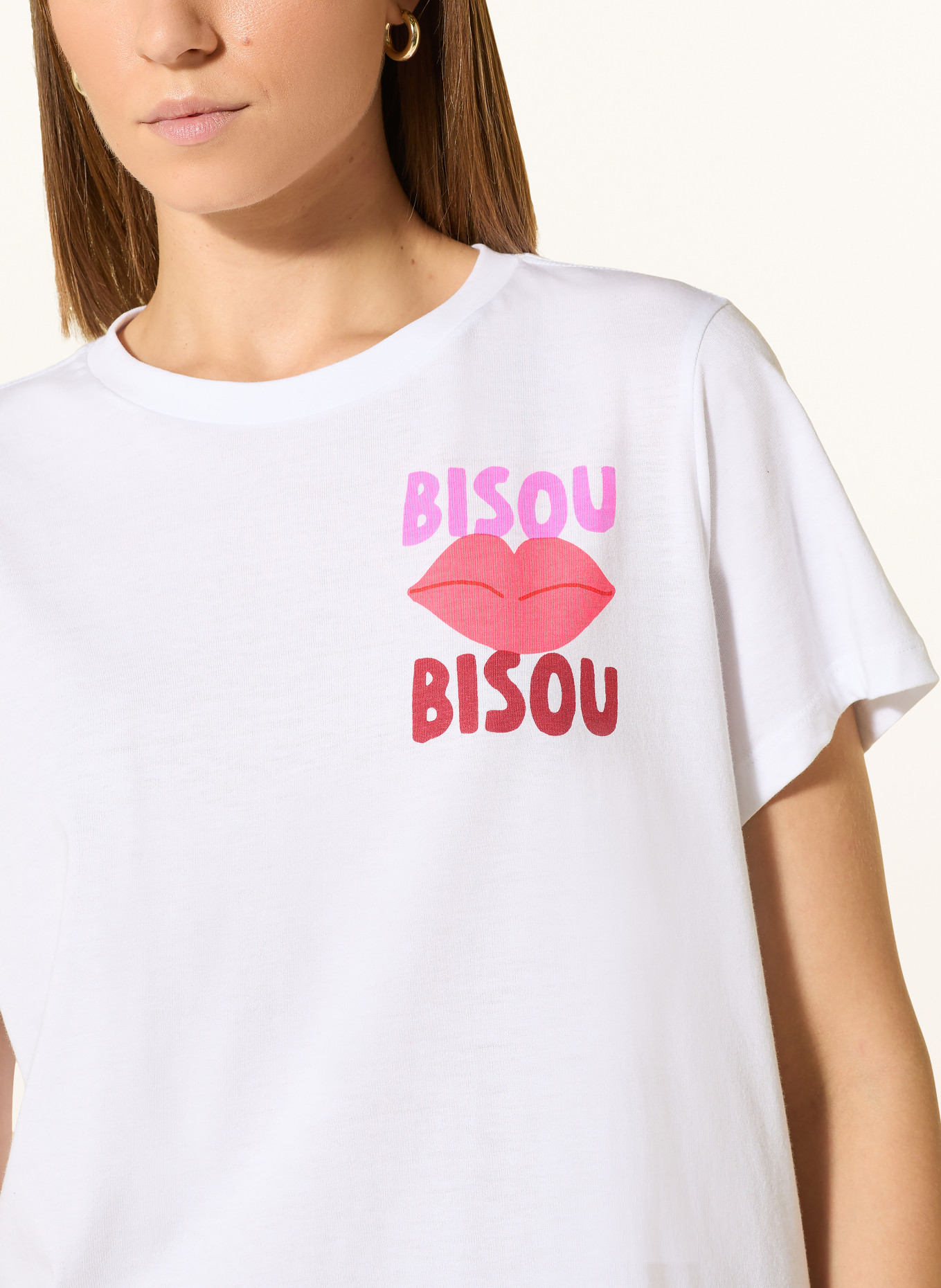 CATNOIR T-Shirt: WEISS / PINK / ROT