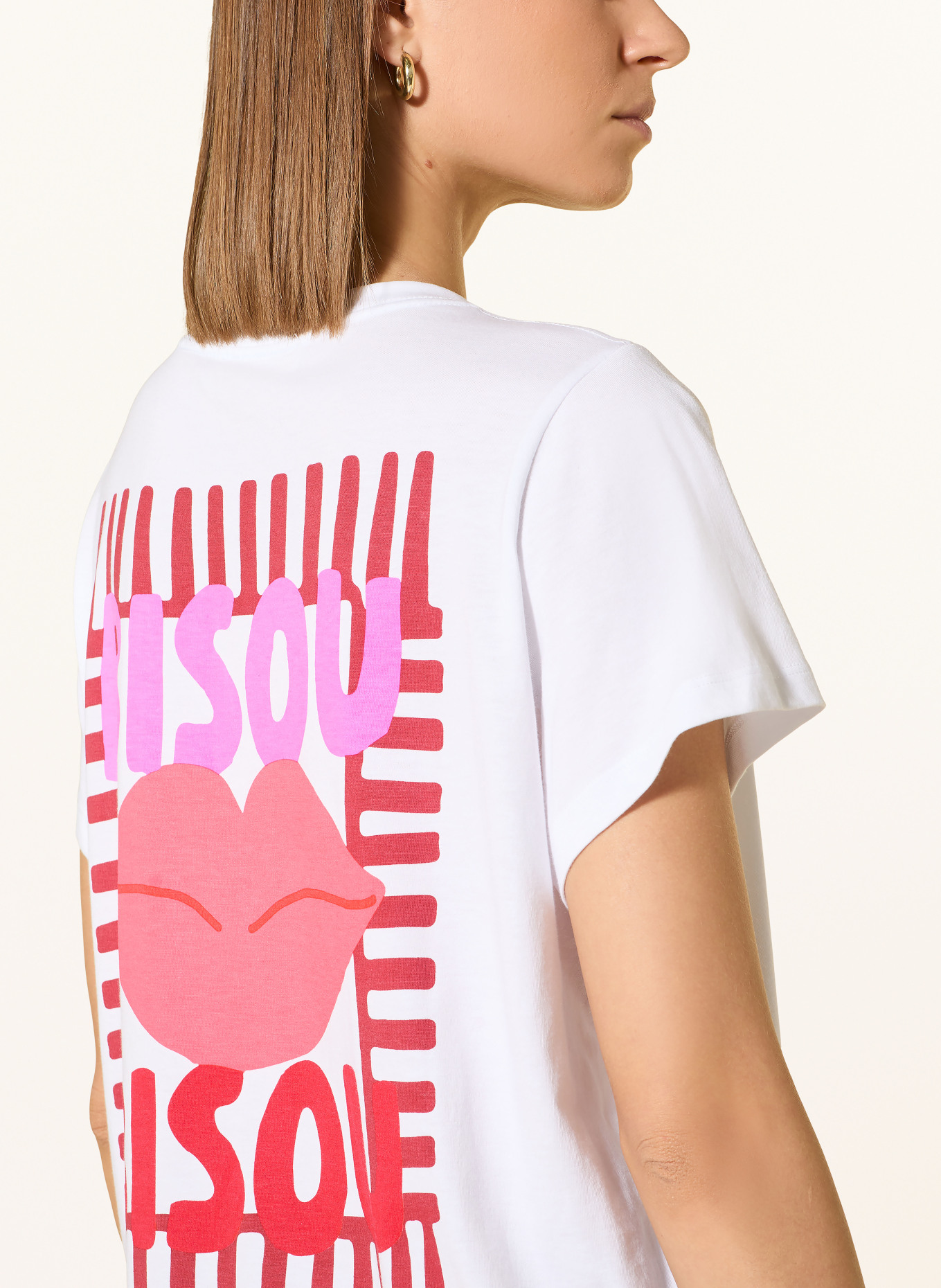 CATNOIR T-Shirt: WEISS / PINK / ROT