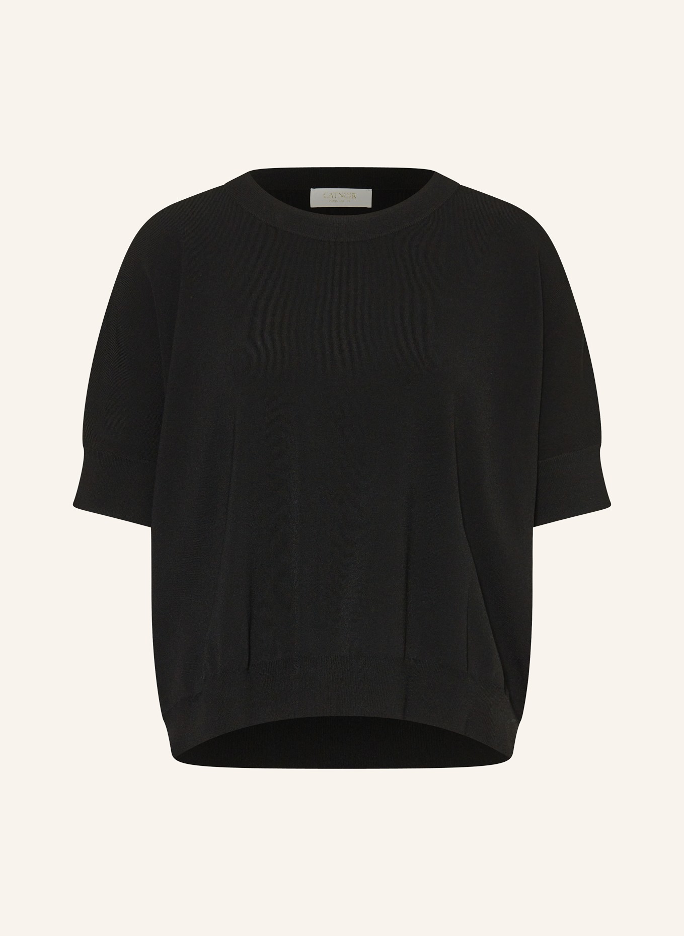 CATNOIR Strickshirt mit 3/4-Arm: SCHWARZ
