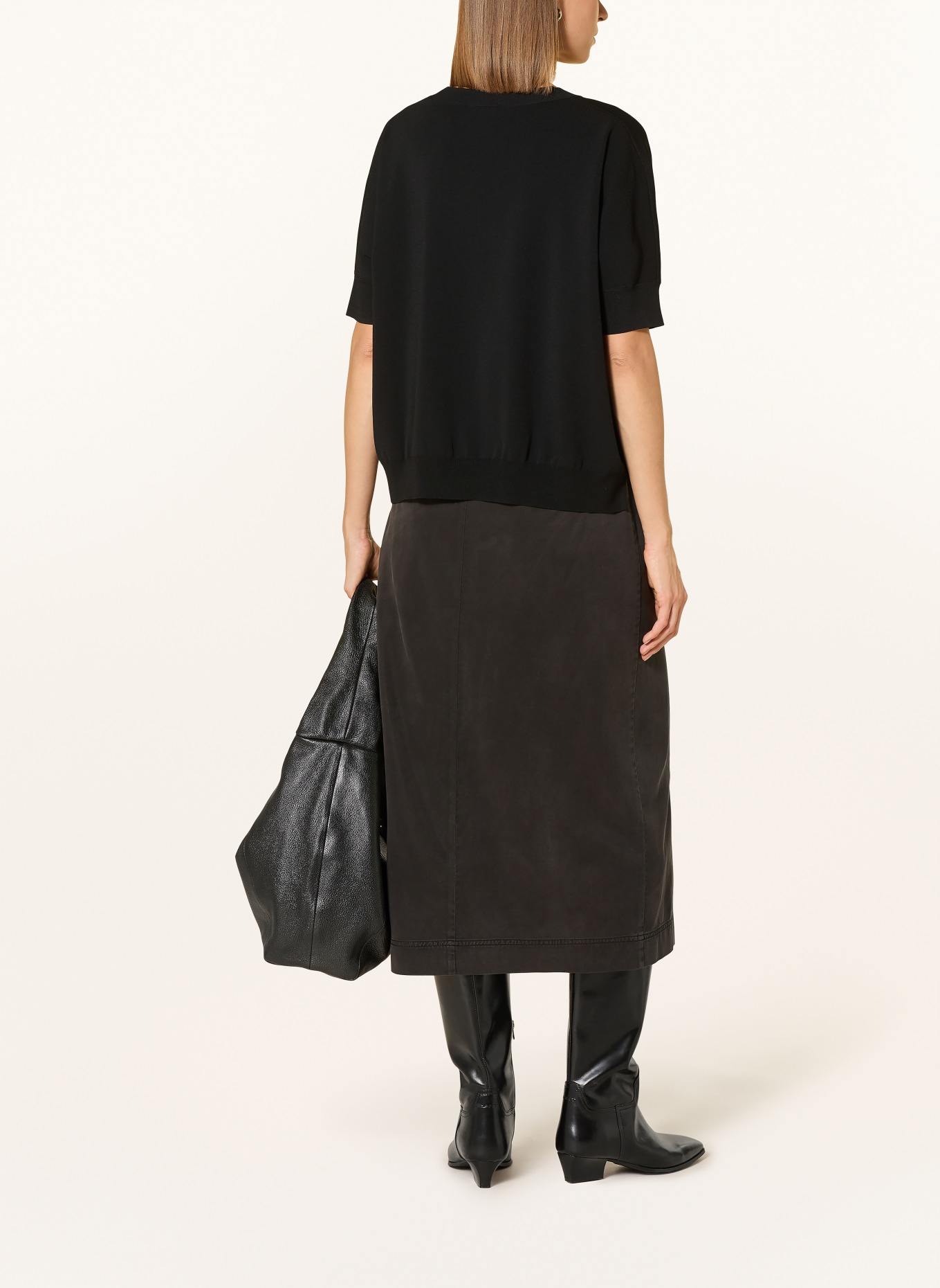 CATNOIR Strickshirt mit 3/4-Arm: SCHWARZ