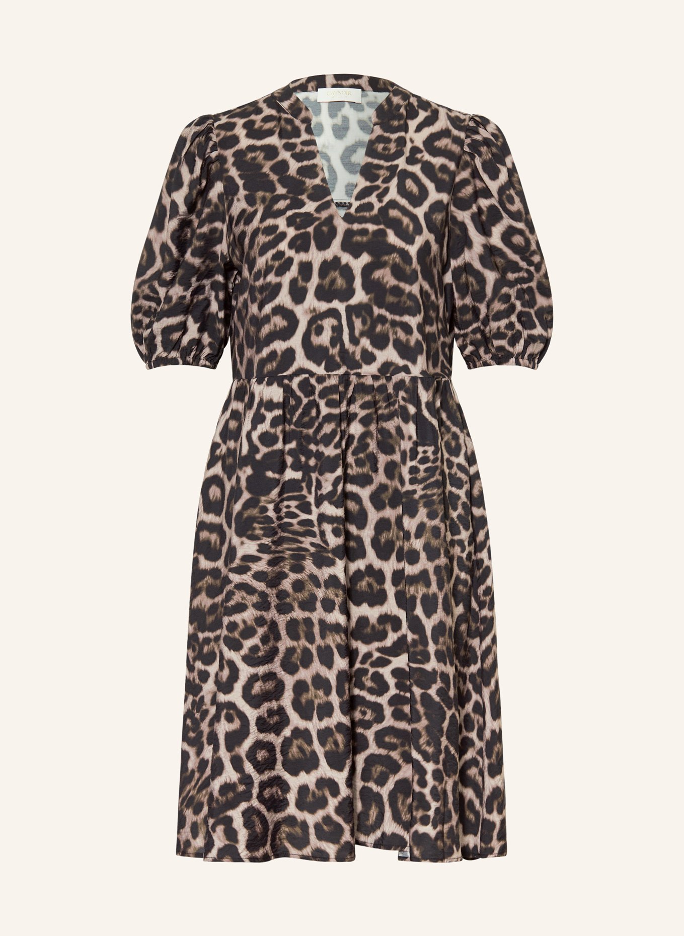 CATNOIR Kleid mit 3/4-Arm: BRAUN / DUNKELBRAUN