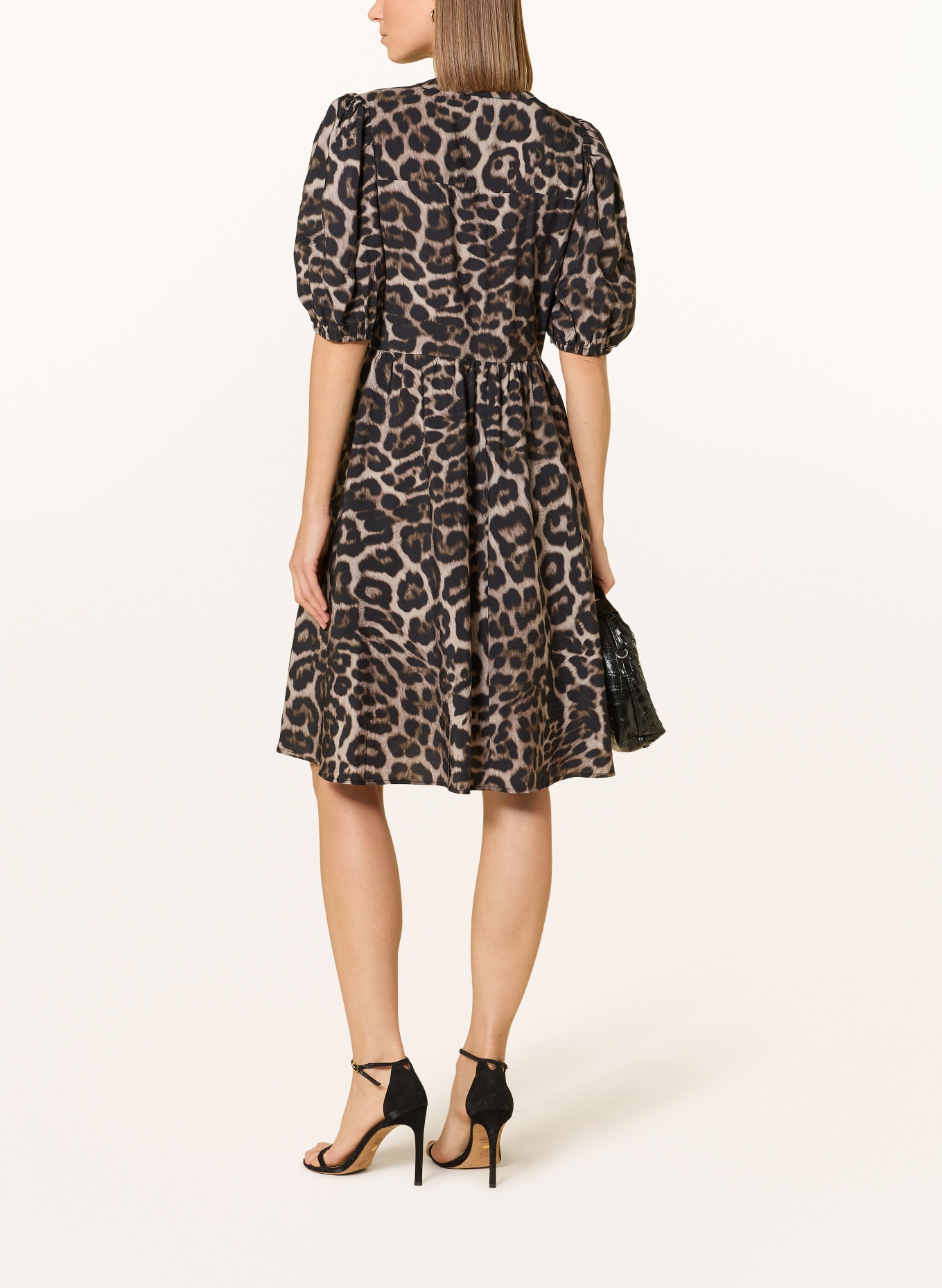 CATNOIR Kleid mit 3/4-Arm: BRAUN / DUNKELBRAUN