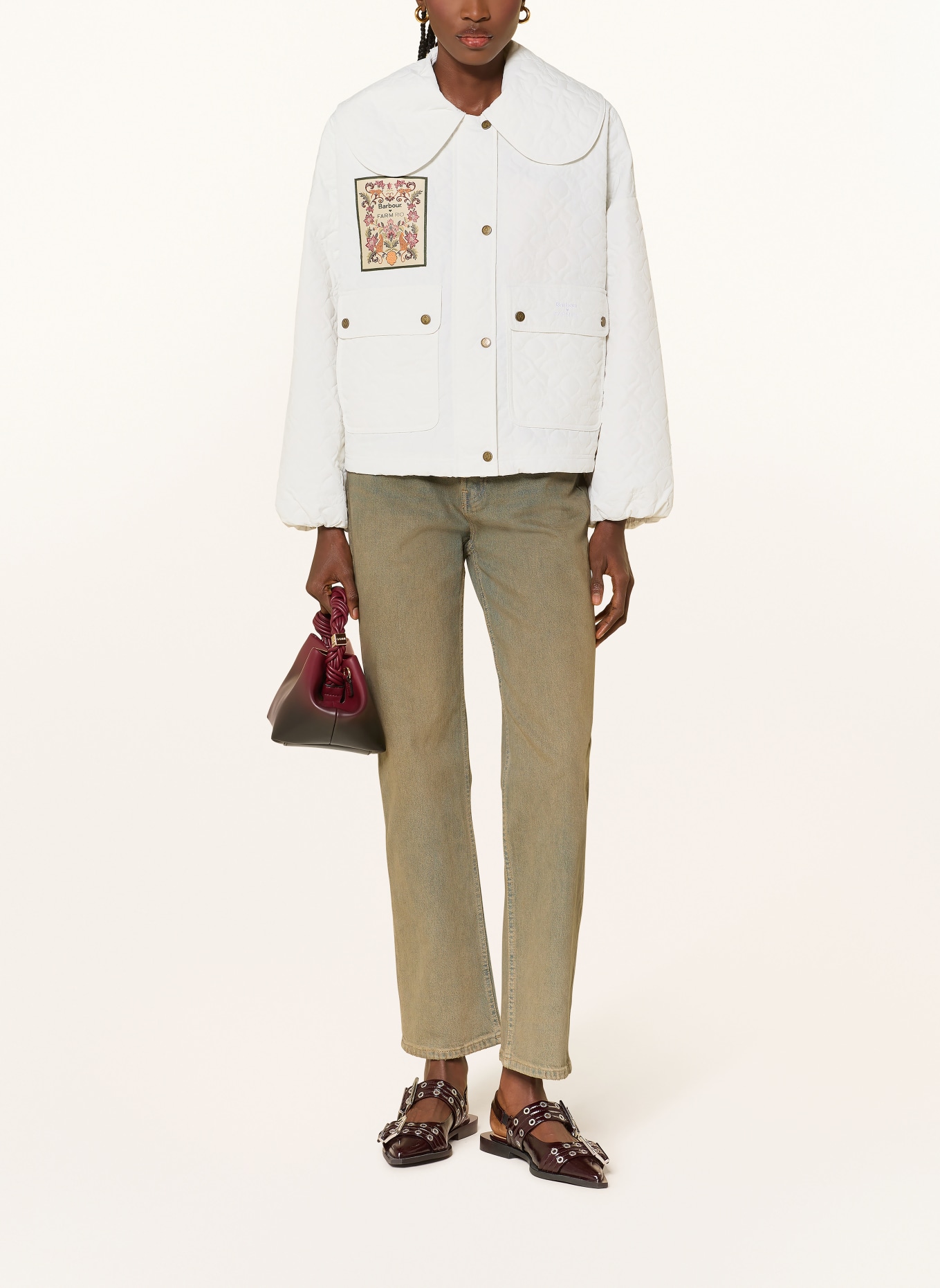 Barbour Quilted jacket: WHITE