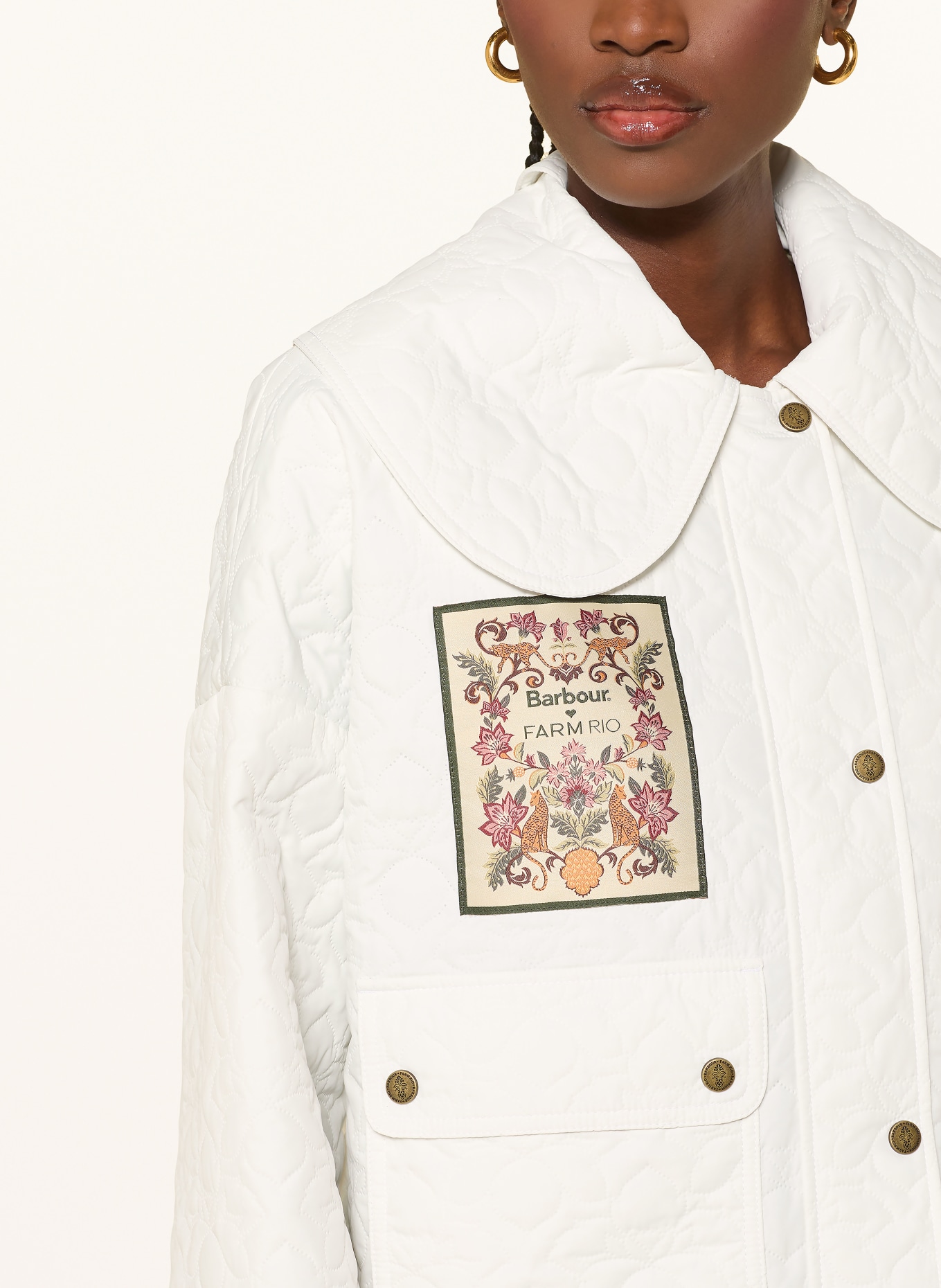 Barbour Quilted jacket: WHITE