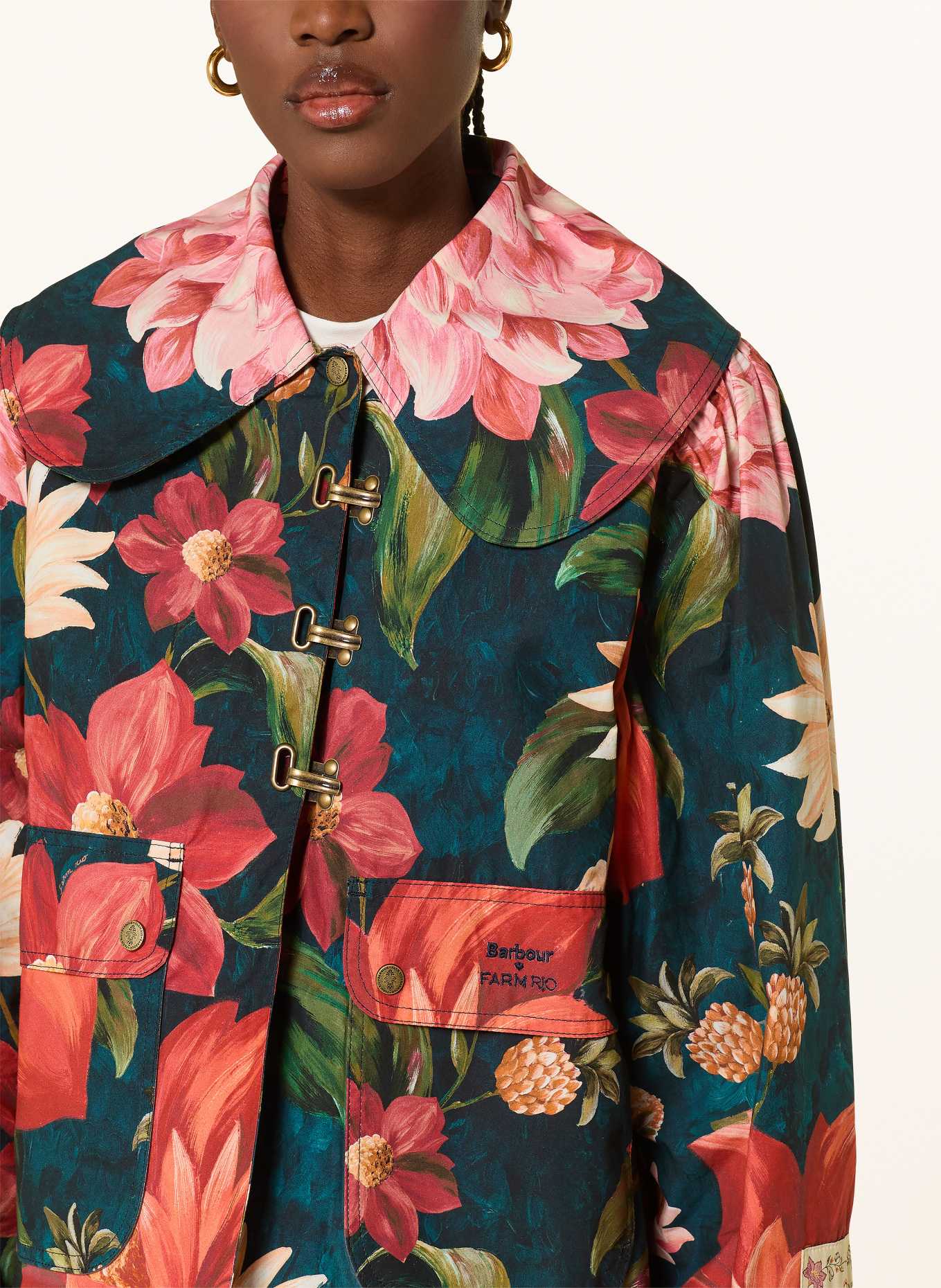 Barbour Jacket: TEAL / RED / GREEN