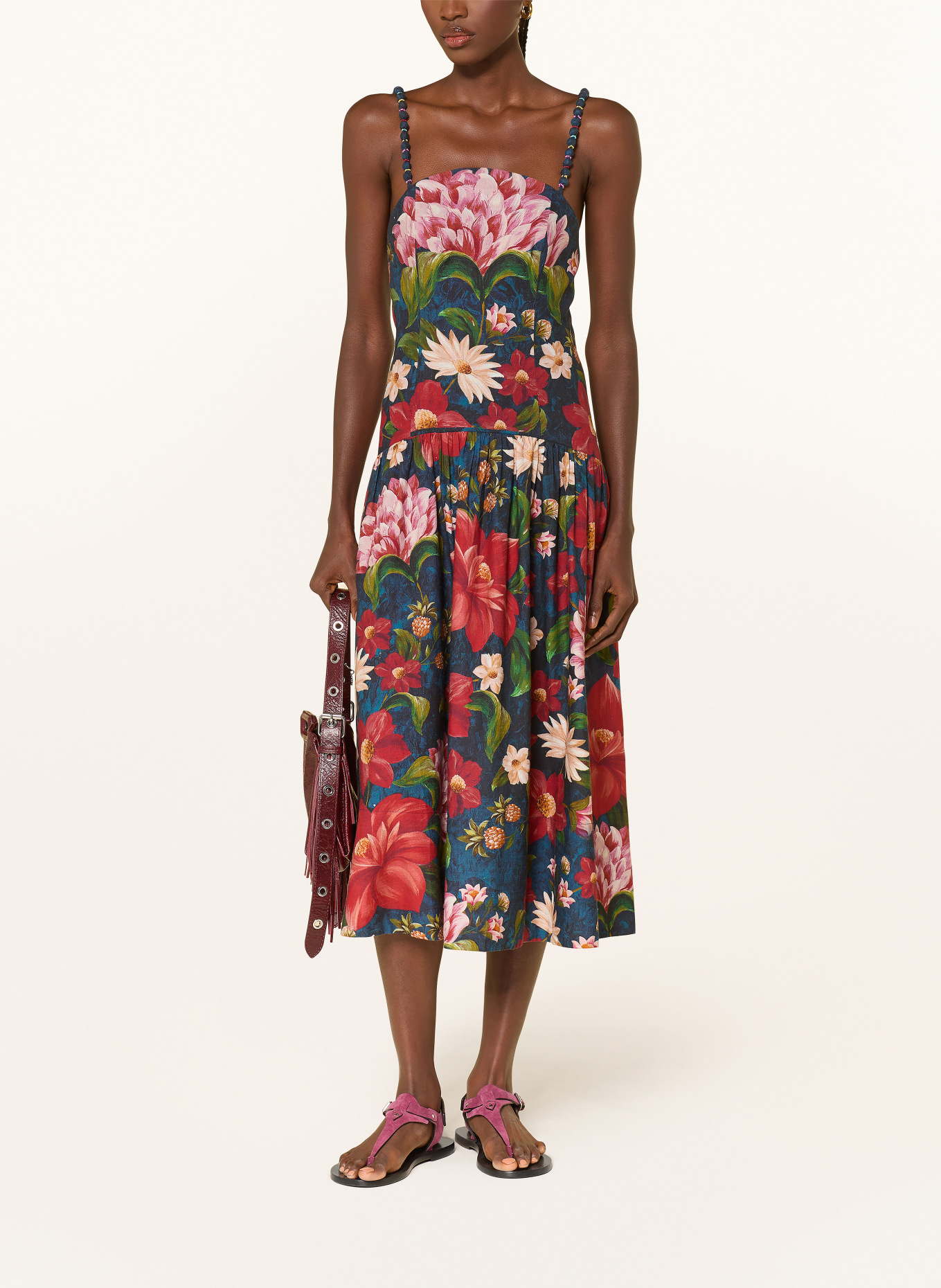 Barbour Jurk van linnen: DONKERBLAUW / ROOD / GROEN