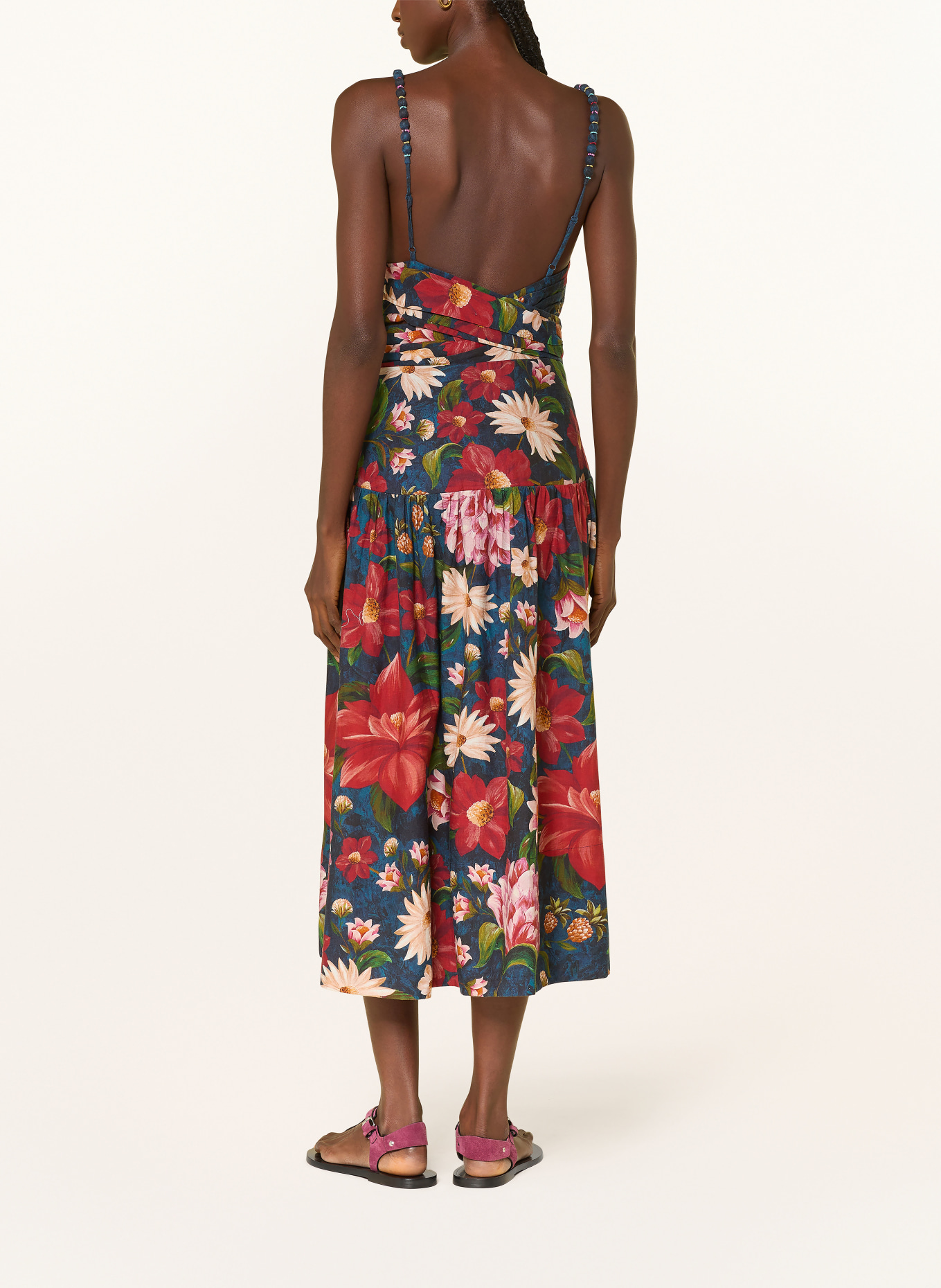 Barbour Jurk van linnen: DONKERBLAUW / ROOD / GROEN