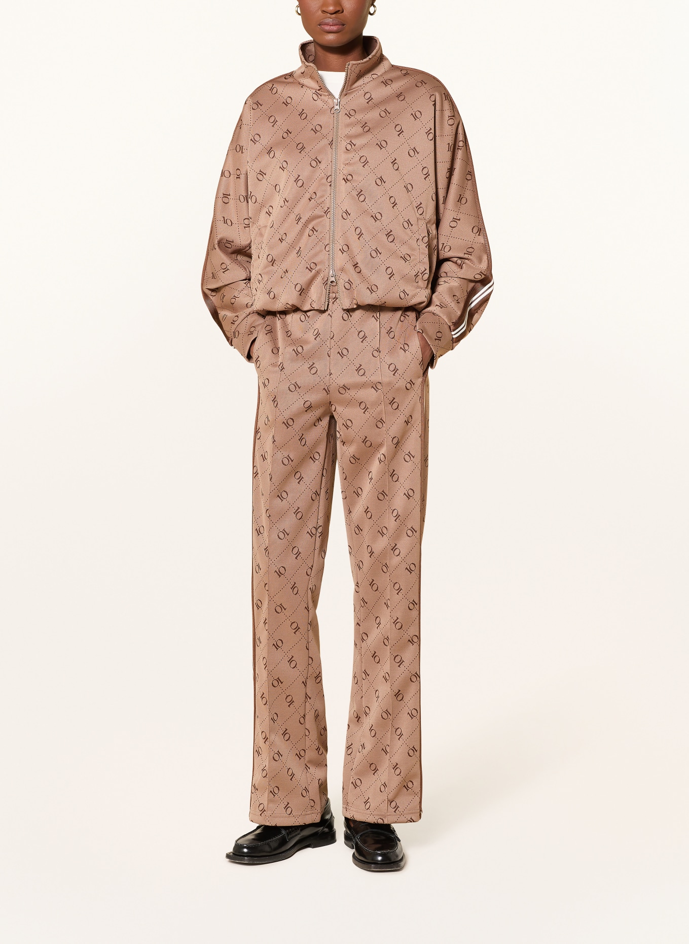 10DAYS Trainingsjacke: BEIGE / BRAUN