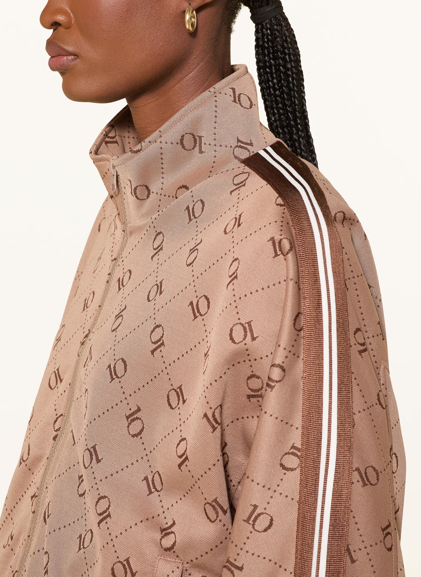 10DAYS Trainingsjacke: BEIGE / BRAUN