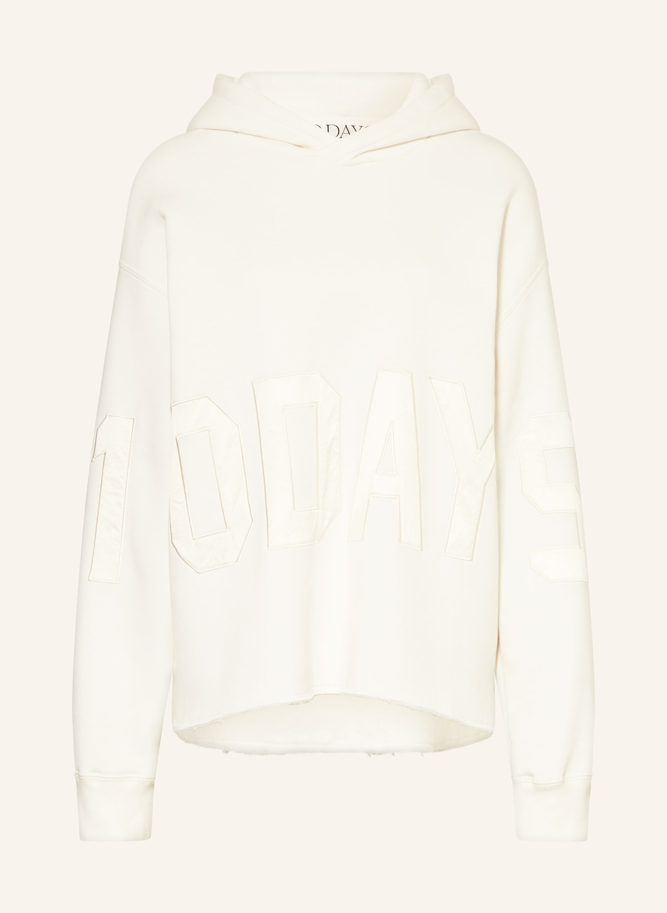 10DAYS Hoodie: WEISS / ECRU