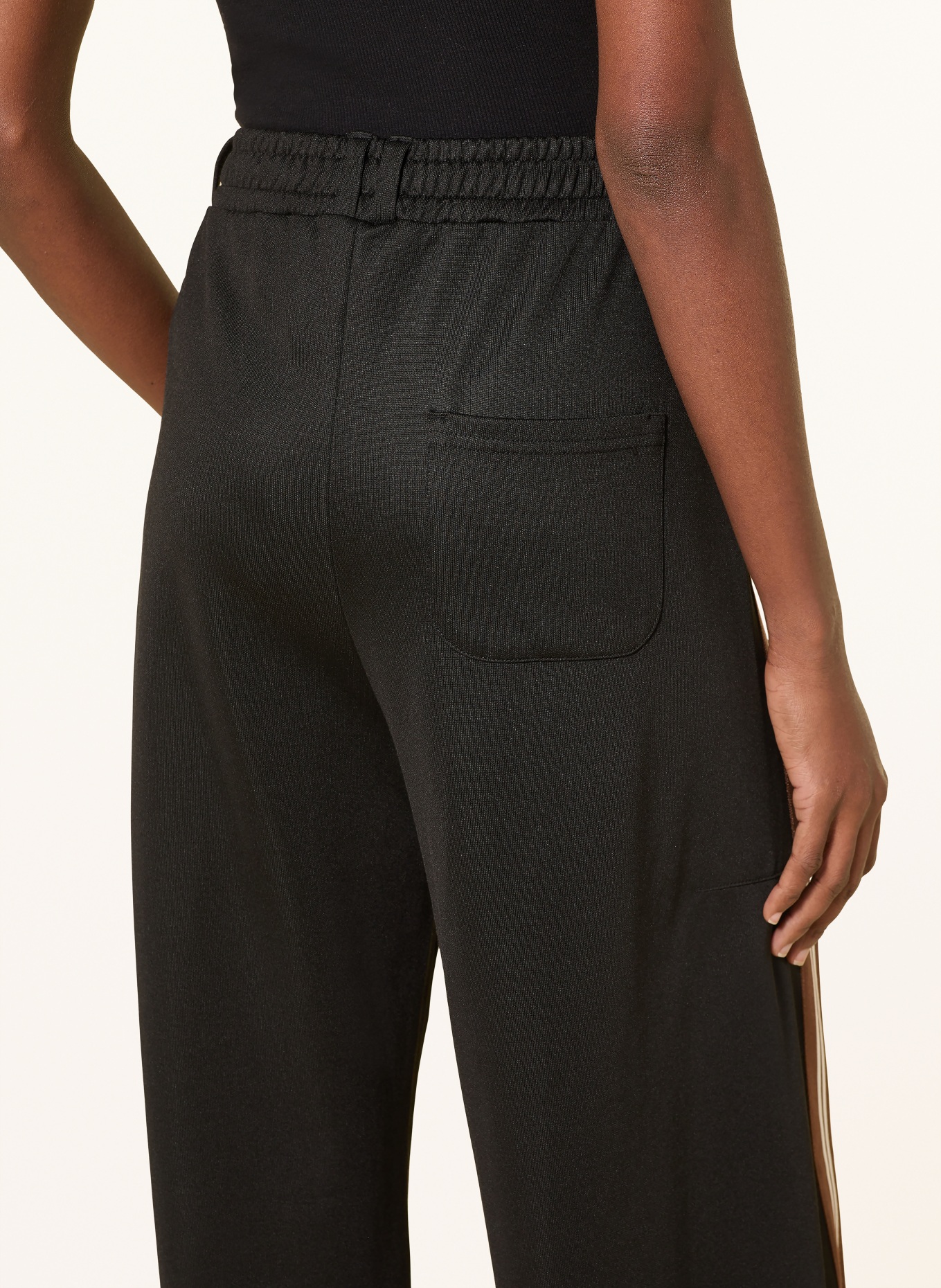 10DAYS Tepláky s pruhy: ČERNÁ / HNĚDÁ / BÍLÁ